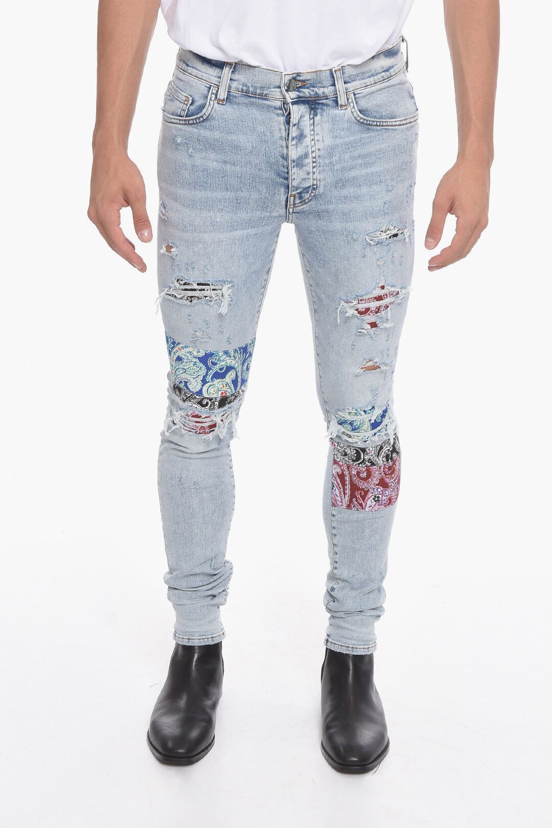 image of Amiri Og1Mm1223 Denim Pant In Light Blue, Men's (Size 36)