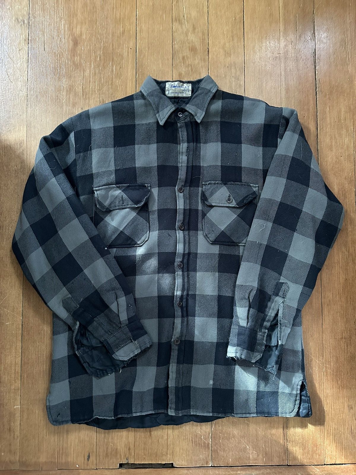 Vintage Vintage distressed quilted flannel plaid button up Size US M / EU 48-50 / 2 - 1 Thumbnail