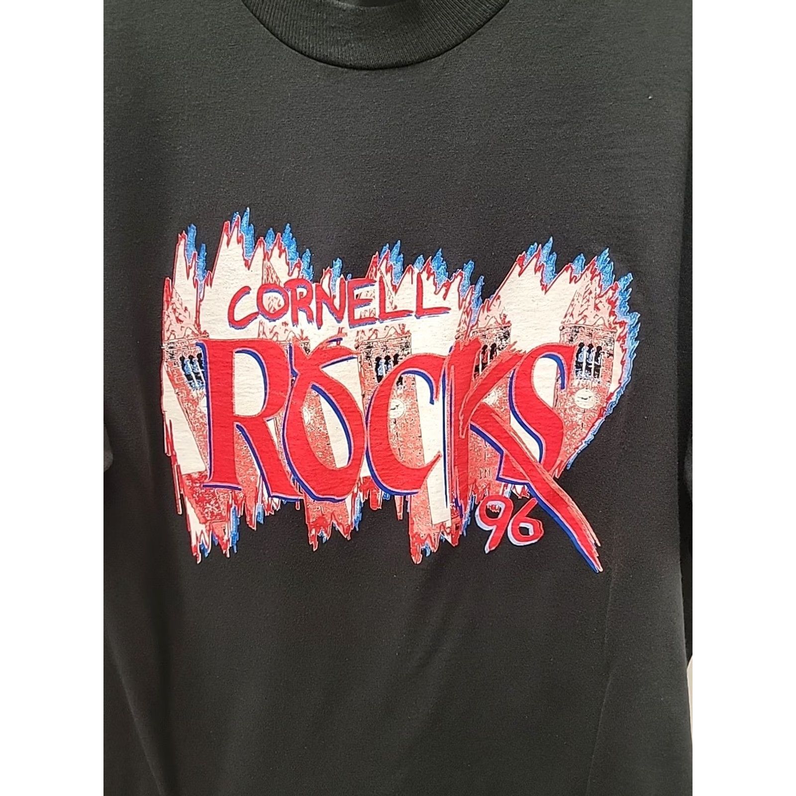 Fruit Of The Loom VINTAGE Cornell Rocks 96 T Shirt Mens XL Black Fruit Of The Loom Shirt Mens XL Black Size US XL / EU 56 / 4 - 2 Thumbnail