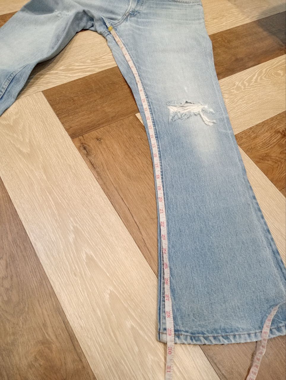 Levi's Vintage Clothing LEVI'S VINTAGE ORANGE TAG BLUE DENIM FLARED PANTS Size US 31 - 16 Thumbnail