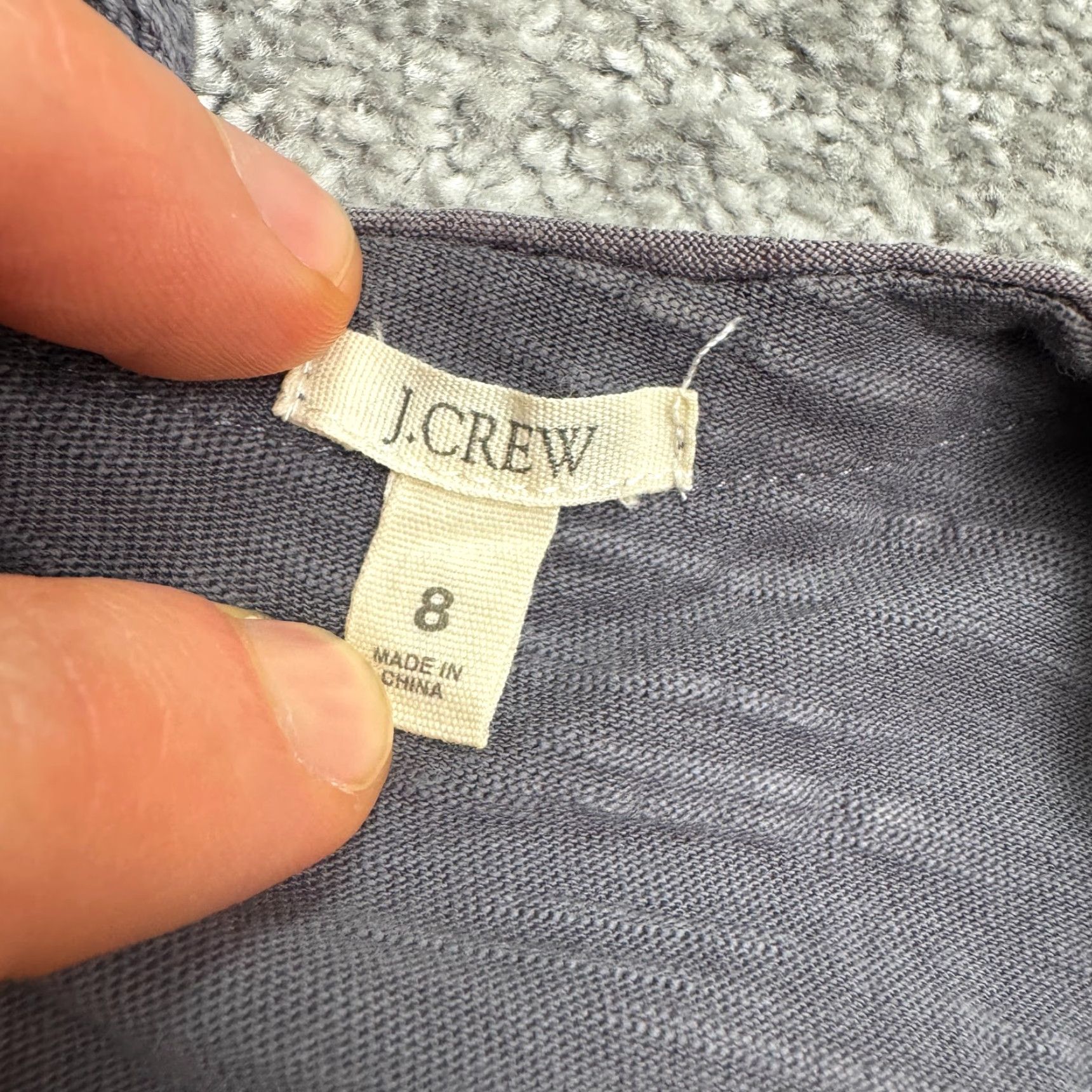 J.Crew J.Crew Dress Womens 8 Gray Cotton Sleeveless Scoop Neck A-Line Casual Stretch Size M / US 6-8 / IT 42-44 - 7 Thumbnail