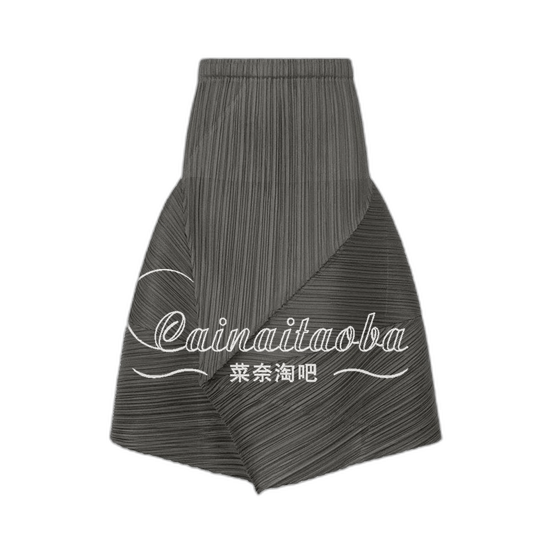 Issey Miyake Issey Miyake Pleated Midi Skirt in Dark Gray-yf Size 22" - 1 Thumbnail