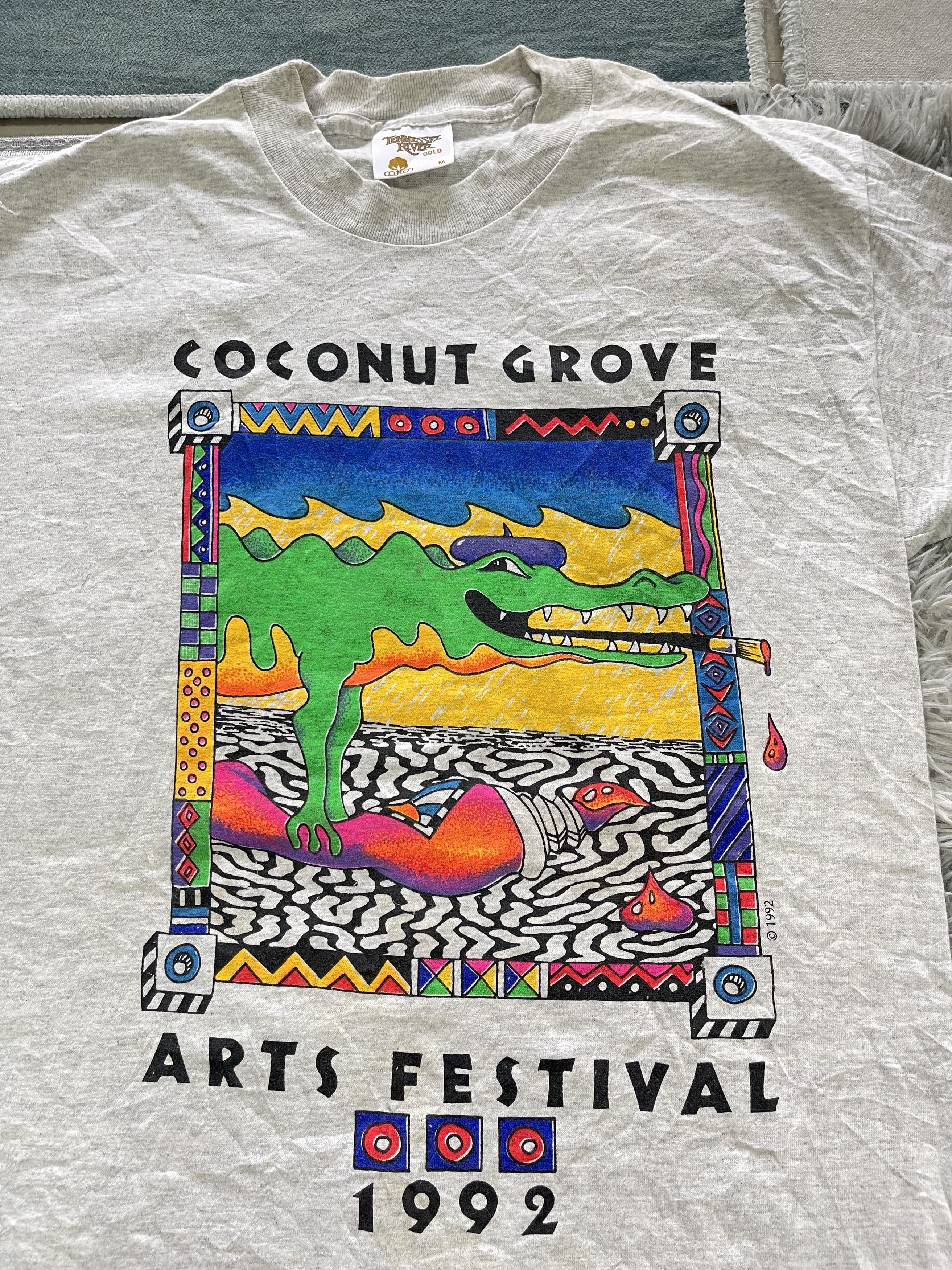 Vintage 1992 Coconut Grove Arts Festival T Shirt Size US M / EU 48-50 / 2 - 2 Thumbnail
