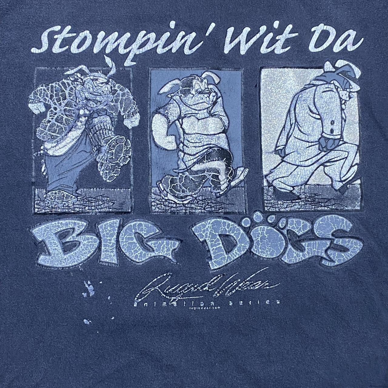 AAA Vintage "Stompin'..." Faded Black Cartoon Rap Tee Size 2XL Size US XXL / EU 58 / 5 - 3 Thumbnail