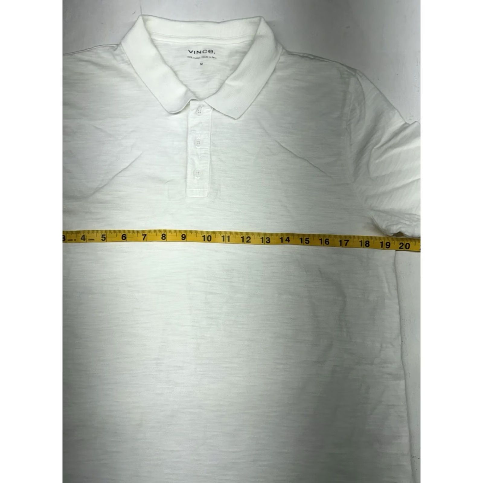Vince Vince Polo Shirt Mens Medium White Pima Cotton Slub Knit Short Sleeve Golf Rugby Shirt Polo White Men M Regular Size US M / EU 48-50 / 2 - 3 Thumbnail