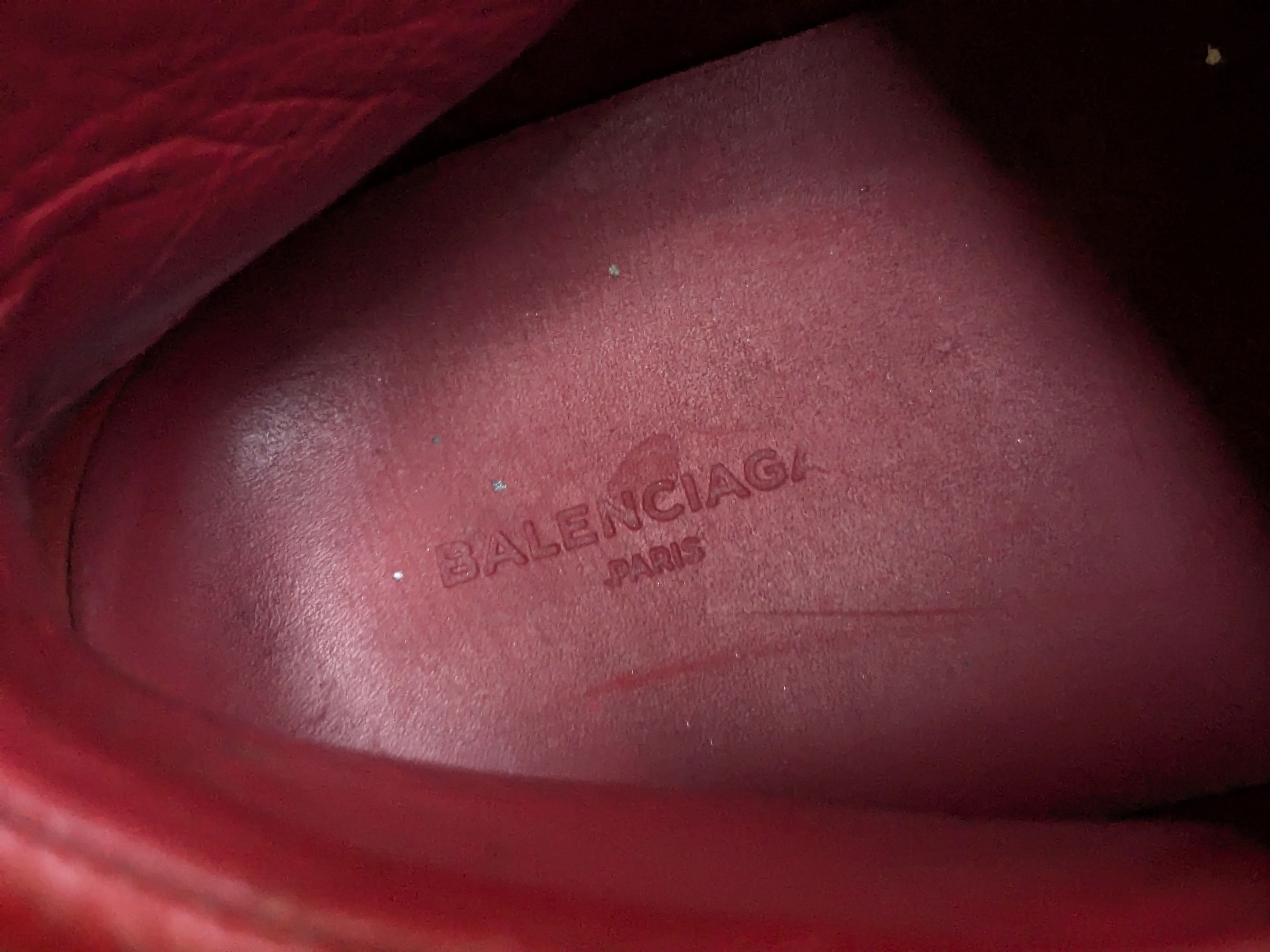 Balenciaga Balenciaga Arena Sneakers Red 12 High Top Leather Size US 12 / EU 45 - 6 Thumbnail