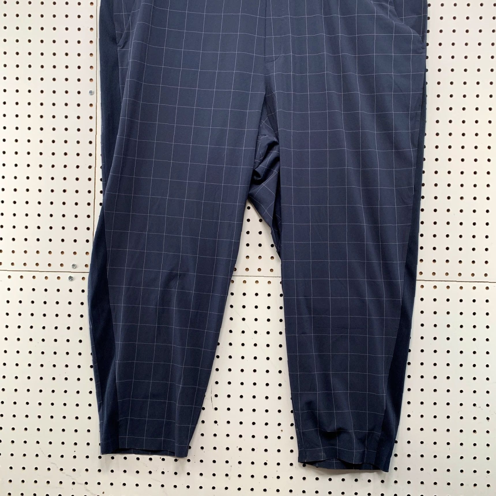 Athleta Athleta Brooklyn Ankle Pant Womens 26 Navy Textured Check 51x26.5 Size 26" / US 2 / IT 38 - 5 Thumbnail