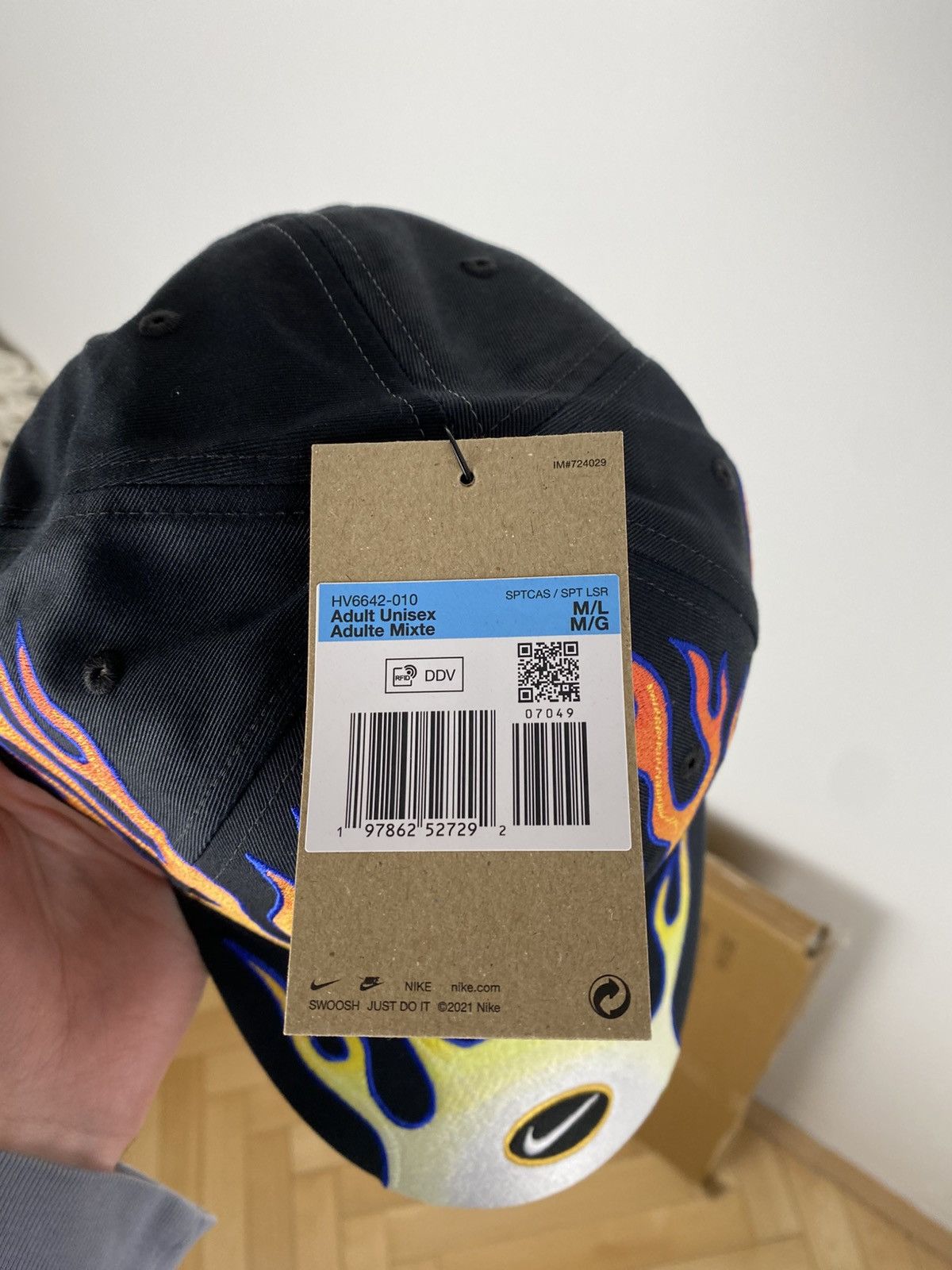 Nike Nike Structured OG Flame Club Cap 'Black Orange' Size ONE SIZE - 8 Thumbnail