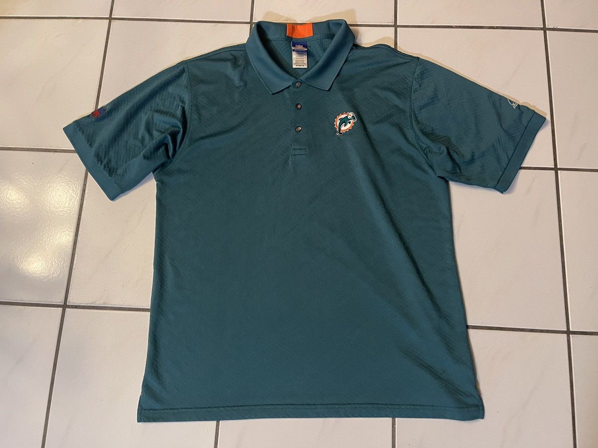 Reebok Miami Dolphins Football Polo Shirt Mens XL Green Reebok NFL Size US XL / EU 56 / 4 - 1 Thumbnail