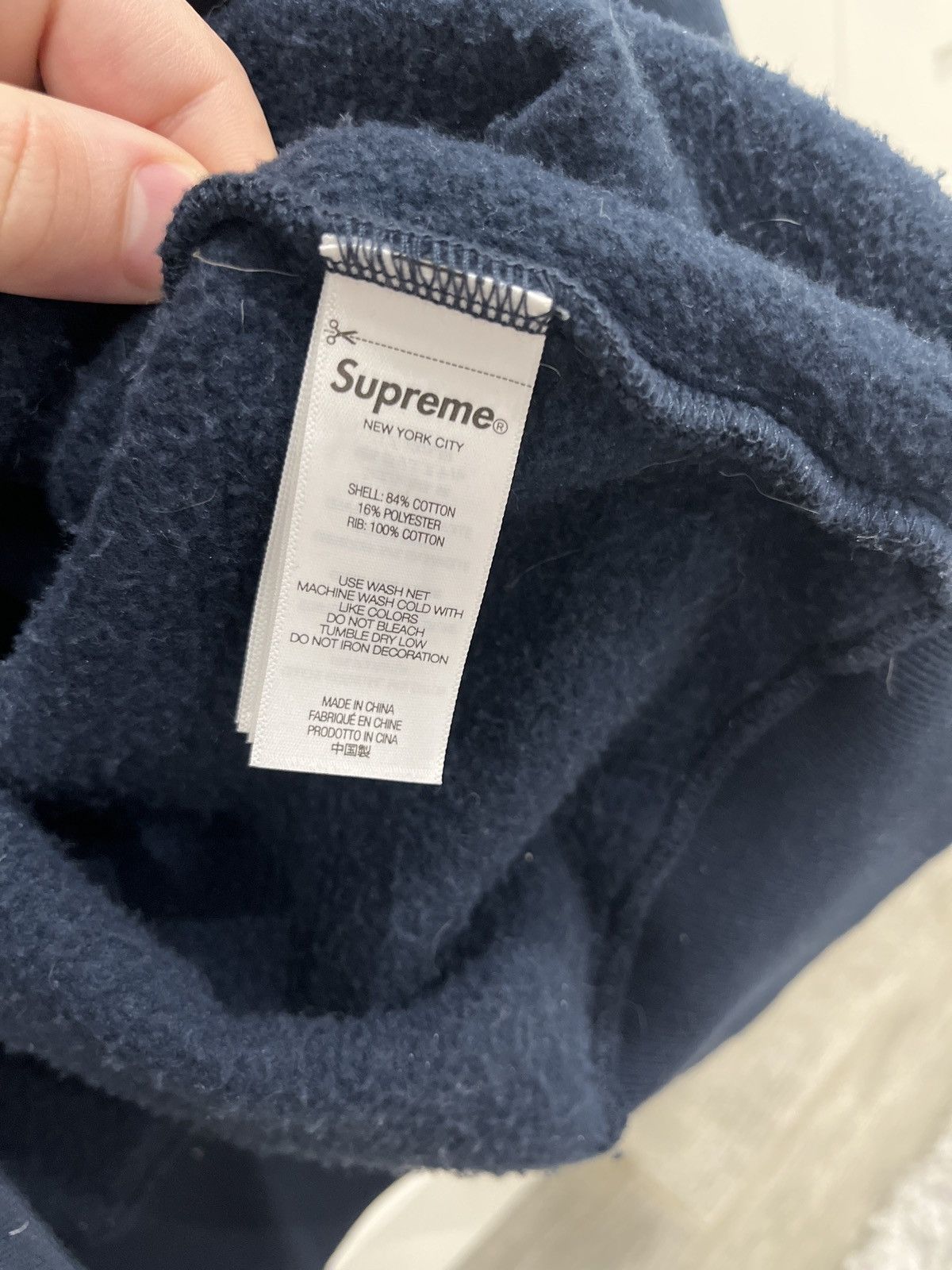 Supreme Supreme Navy Hoodie Size US M / EU 48-50 / 2 - 8 Thumbnail