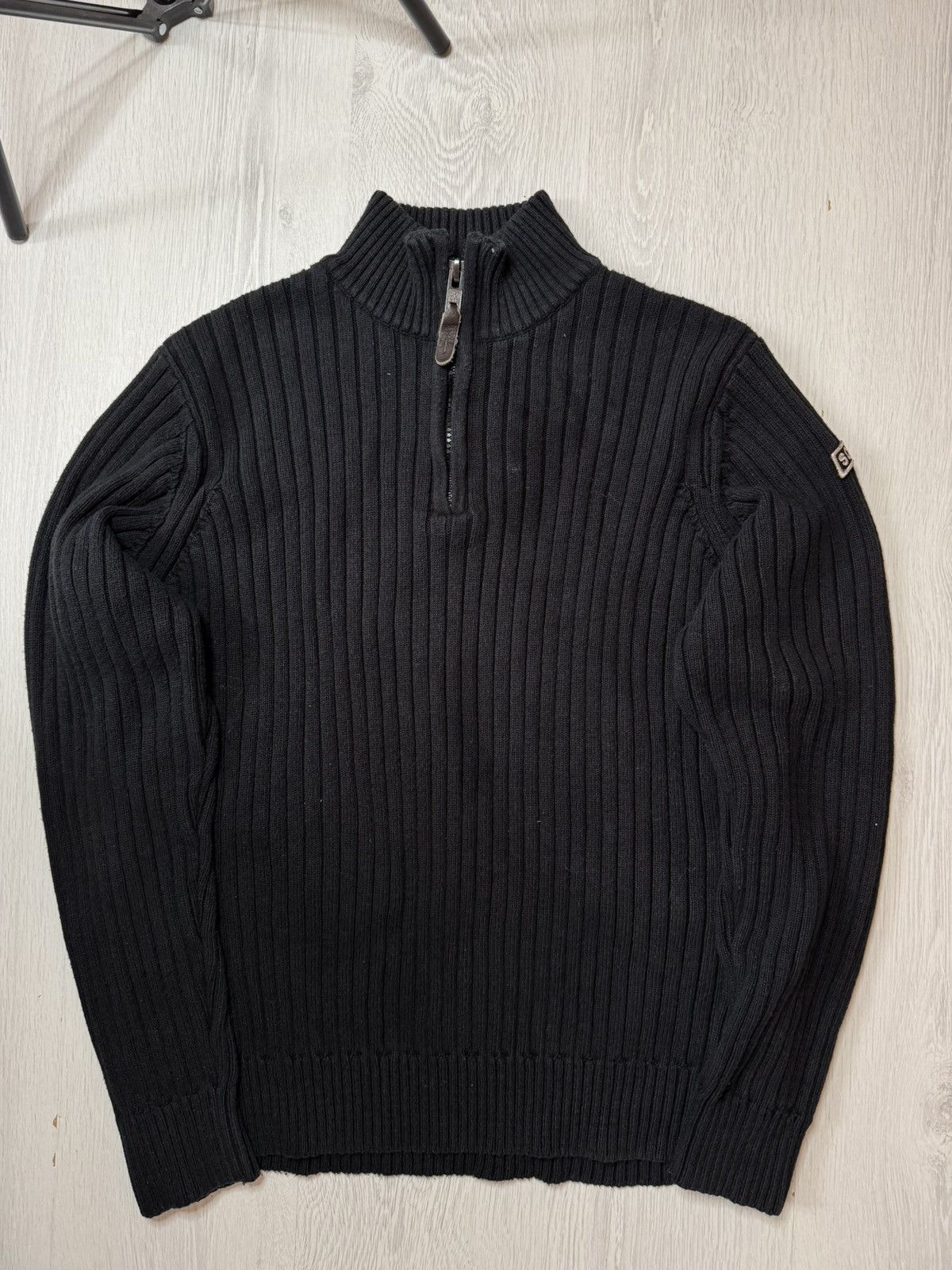 Schott Schott N.Y.C army ribbed sweater 1/3, 1/4 half zip vintage Size US XL / EU 56 / 4 - 1 Thumbnail