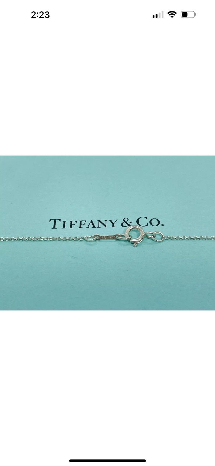 Tiffany & Co. Tiffany & Co Silver Teardrop Necklace Sterling 925 Size ONE SIZE - 2 Thumbnail