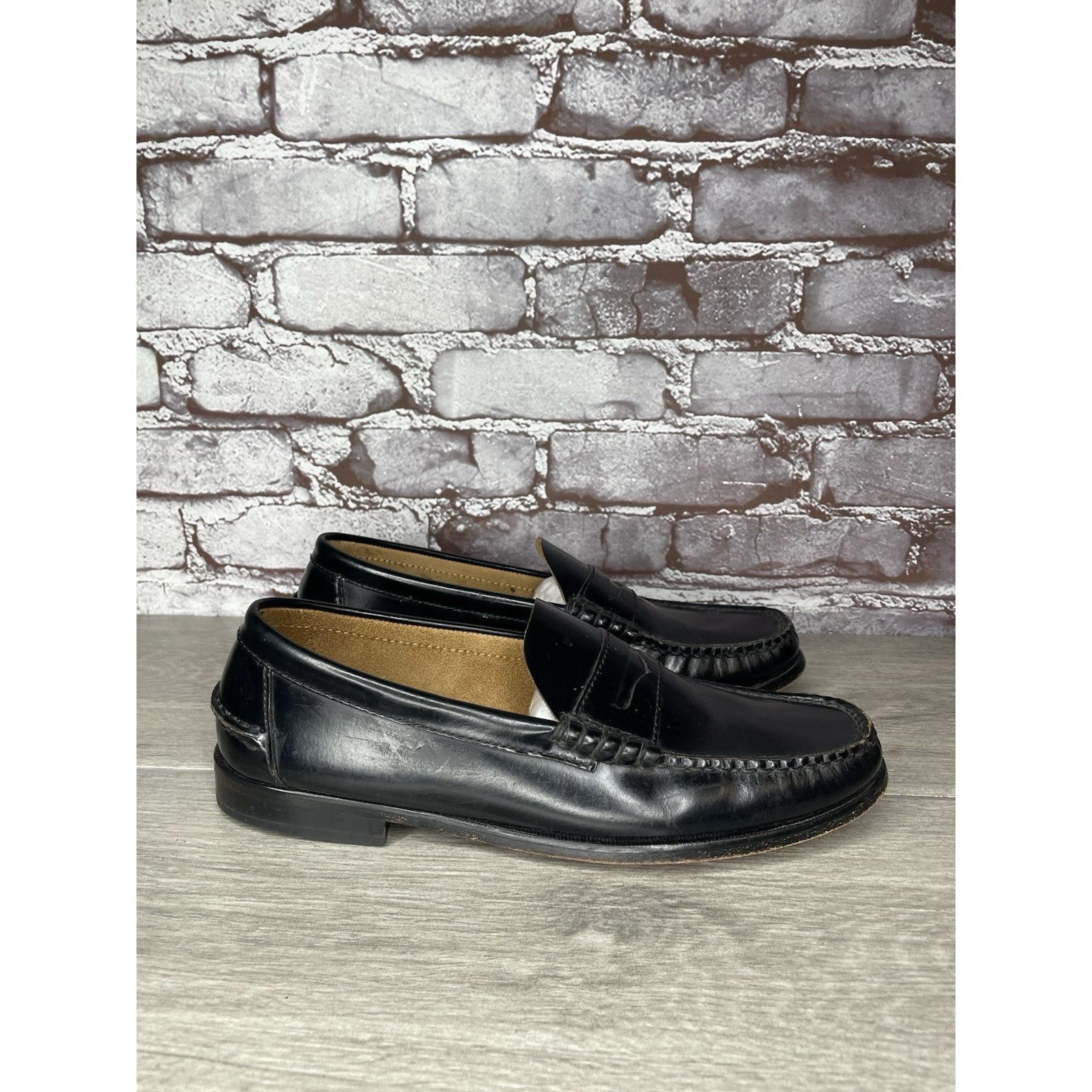 Florsheim Florsheim 1892 Black Leather Slip On Penny Loafers Dress Sho Size US 9 / EU 42 - 3 Thumbnail