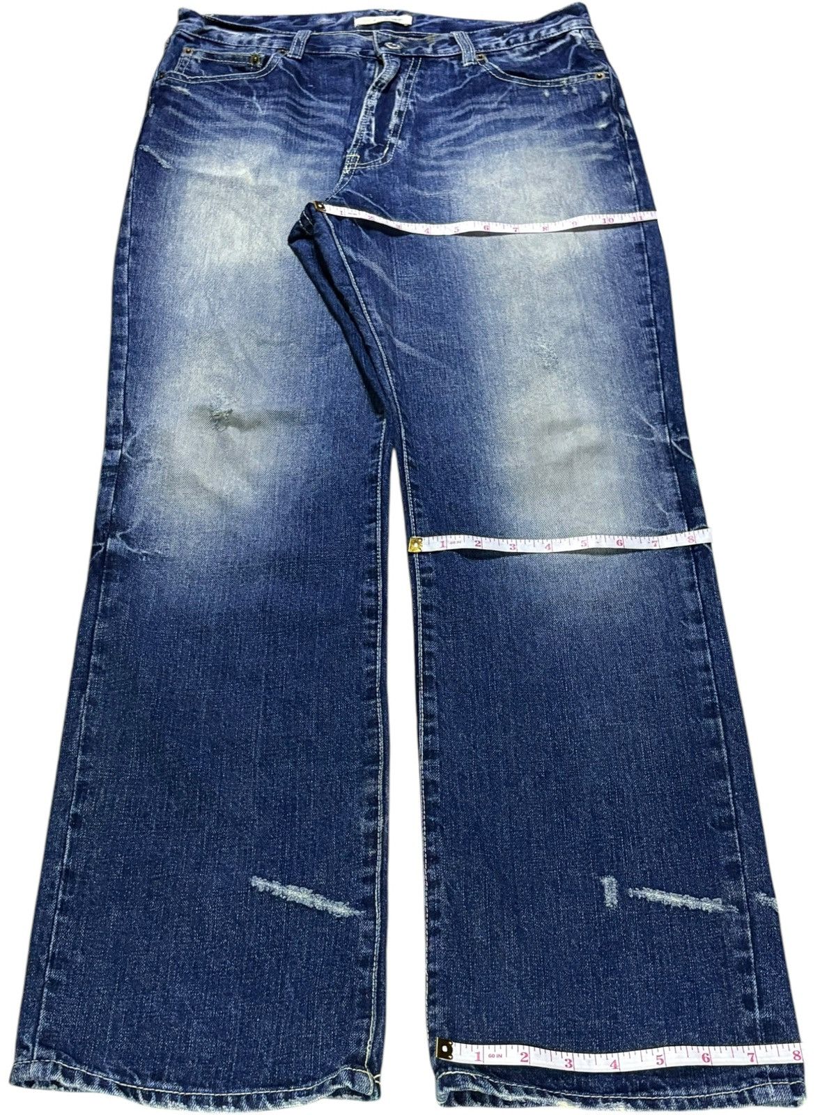 Japanese Brand Vintage Enverope Mud Wash Loose Jeans Size US 31 - 14 Thumbnail