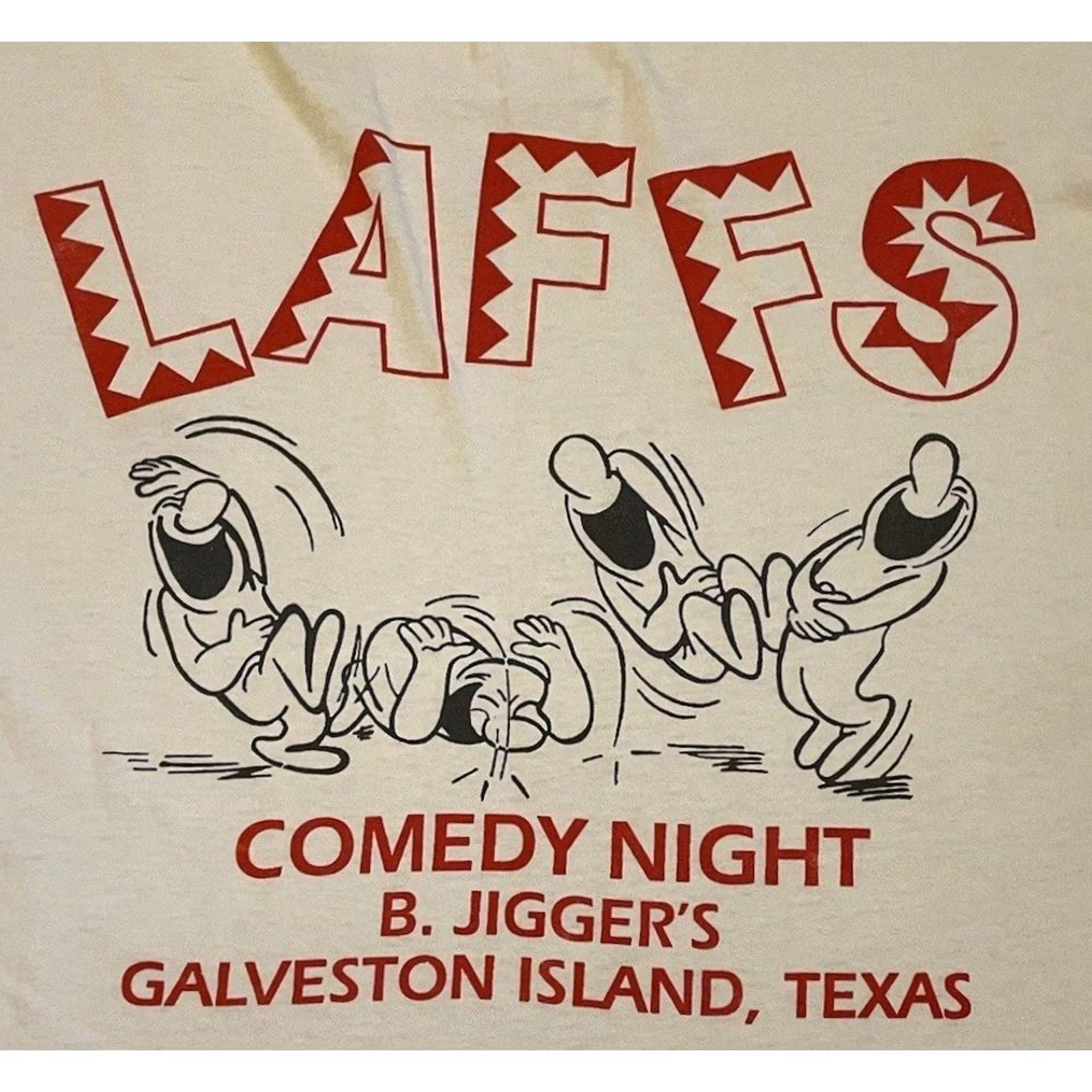 Vintage VINTAGE B Jiggers Bar Comedy Night Faded Shirt L XL Texas White Men T-Shirt 90s 80s Grunge Harley Rock Surf Punk Retro Catalog Size US L / EU 52-54 / 3 - 3 Thumbnail