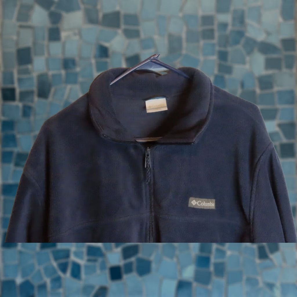 Vintage Columbia Jacket Outdoor Fleece Full Zip Navy Blue 2XL Big & Tall Mens Size US XXL / EU 58 / 5 - 1 Thumbnail