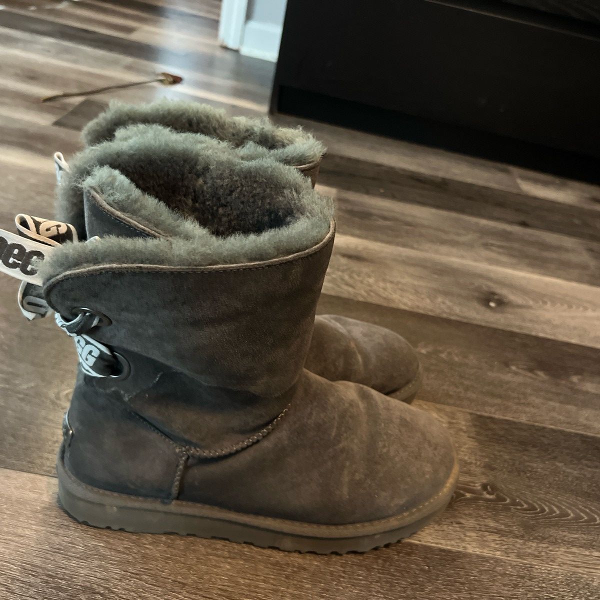 Ugg Grey Uggs w bow Size US 11 / IT 41 - 3 Thumbnail