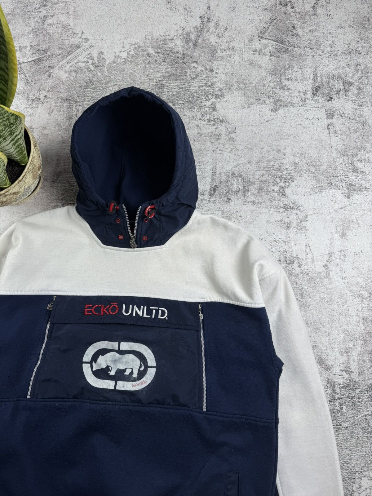 Ecko Unltd. ECKO UNLTD Skate Rap Baggy Hip Hop Anorak Jacket Hoodie Size US L / EU 52-54 / 3 - 5 Thumbnail