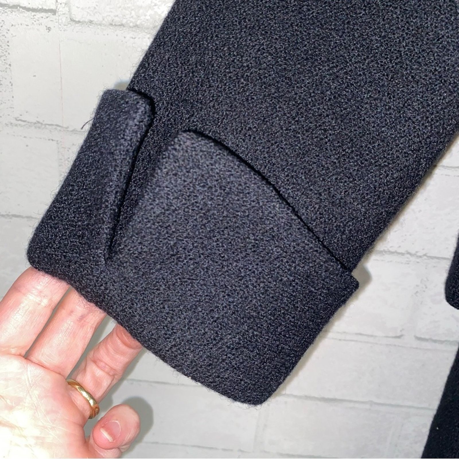 Dior Christian Dior Vtg Blk Womens Woo Suit Blazer Skirt 12P EUC Size XL / US 12-14 / IT 48-50 - 5 Thumbnail