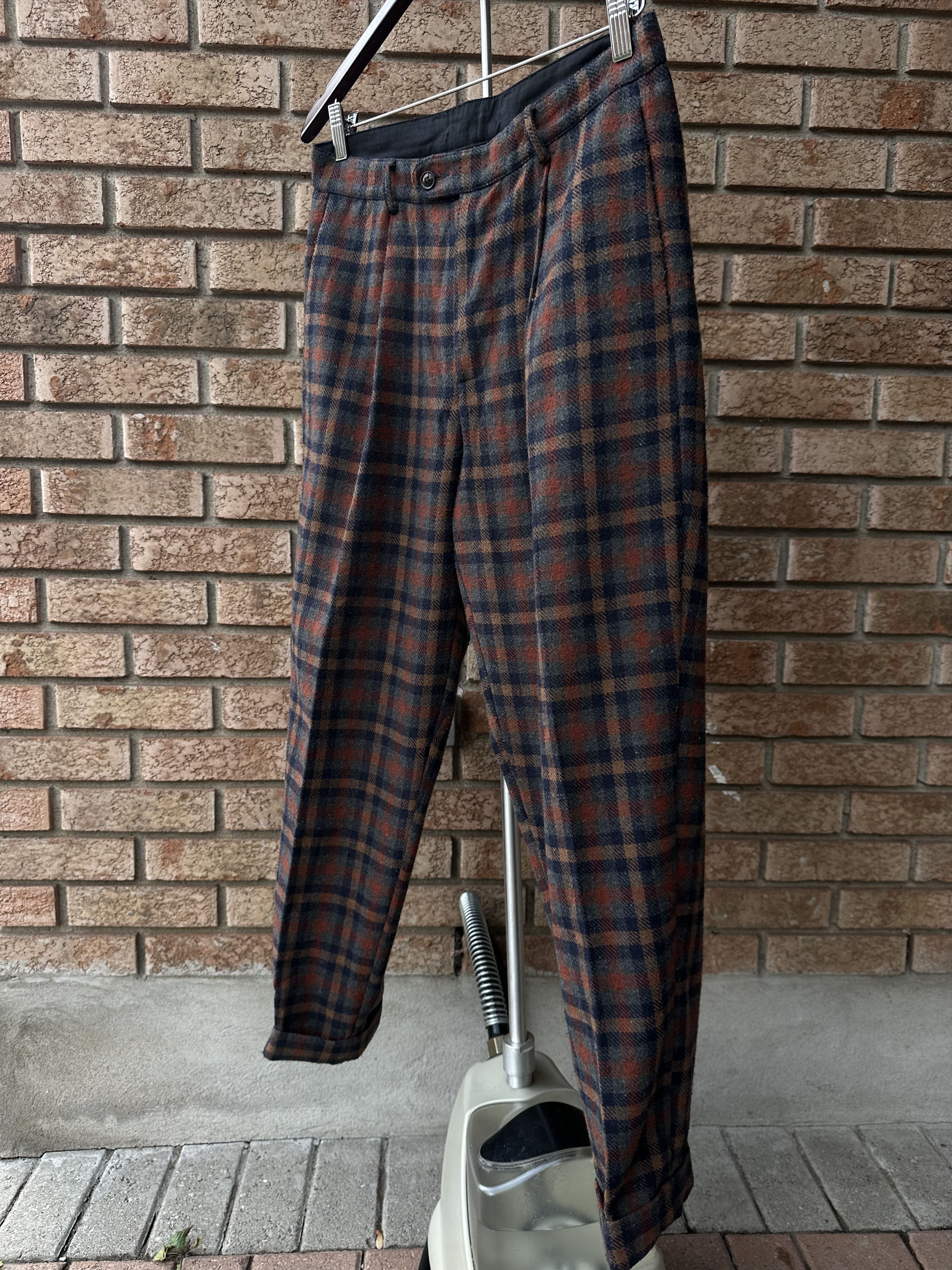 Vintage Pleated Flannel Trousers Size US 30 / EU 46 - 2 Thumbnail