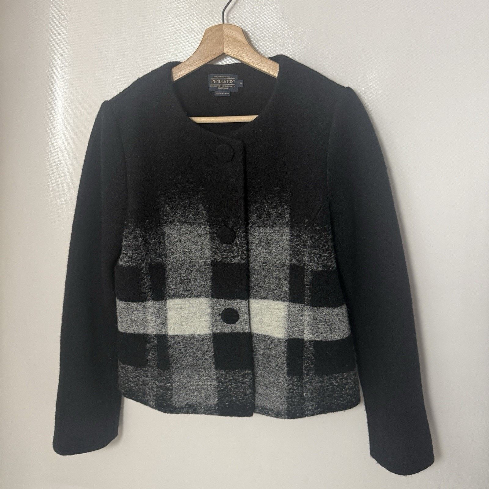 Pendleton Pendeltons Wool Blend Button Plaid Lined Wool Jacket Size S / US 4 / IT 40 - 1 Thumbnail