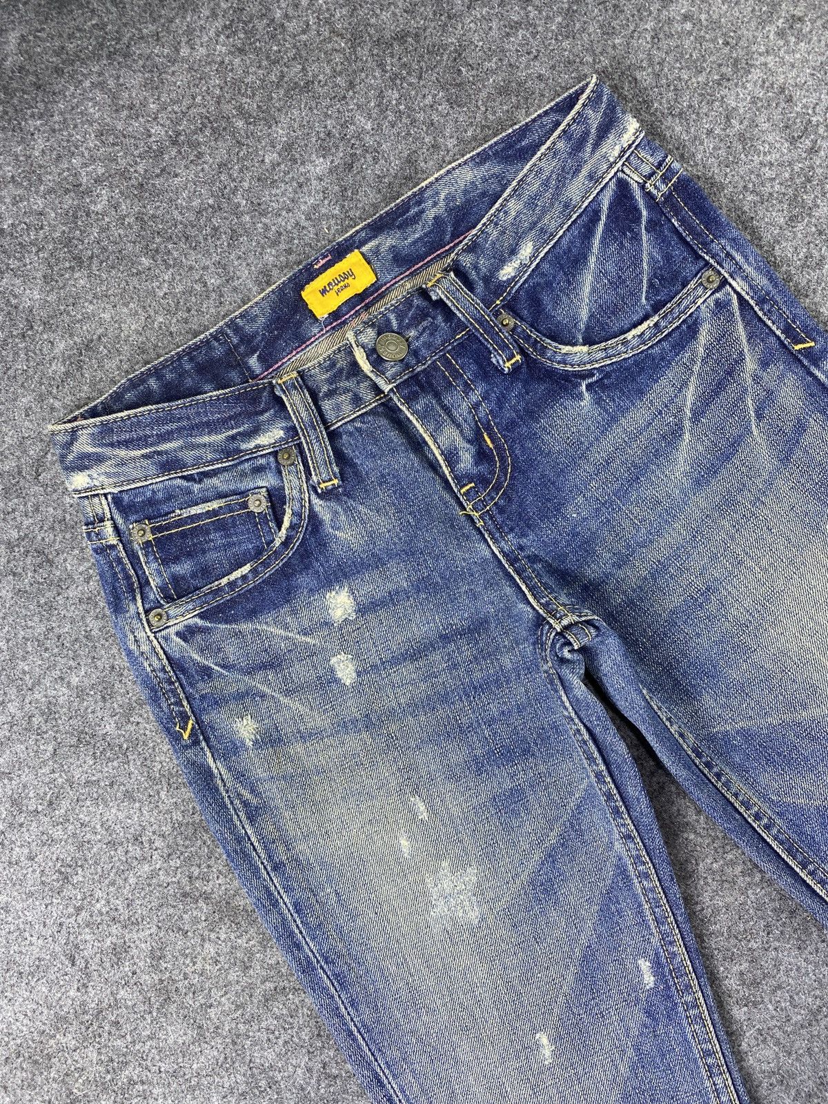 Japanese Brand × MOUSSY Moussy Distressed Flare Blue Wash Jeans- J1106 Size 27" / US 4 / IT 40 - 3 Thumbnail