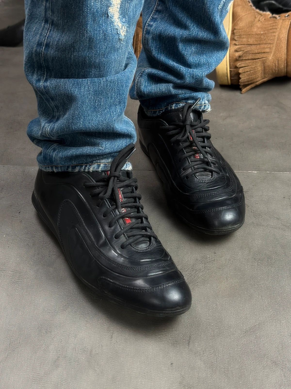 Prada Prada 2000’s archive leather trainers Size US 9.5 / EU 42-43 - 3 Thumbnail