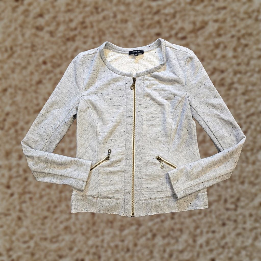 Drew Drew Jacket Womens Size Small Gray Full Zip Pockets Sweatshirt Capsule Layer Jacket Size S / US 4 / IT 40 - 1 Thumbnail