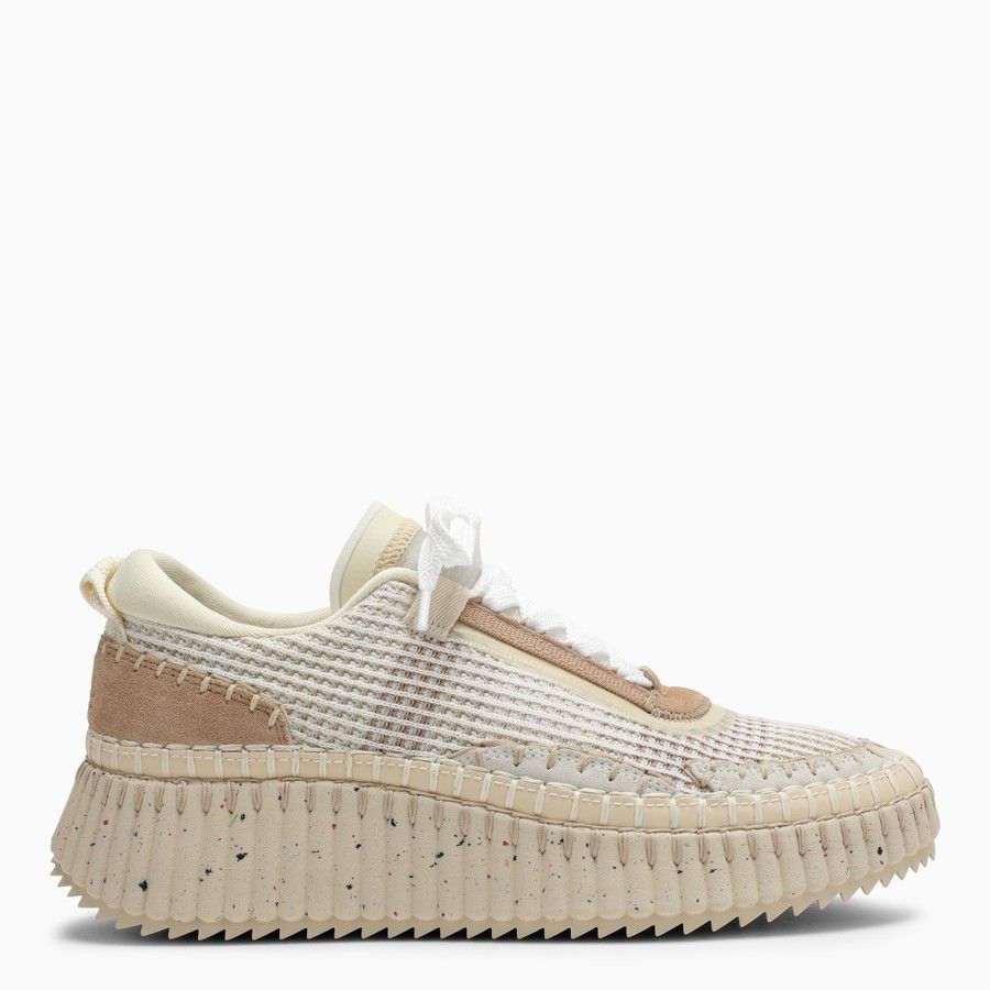 image of Chloe O1D2Blof0124 Trainer In Beige Shoes, Women's (Size 7)