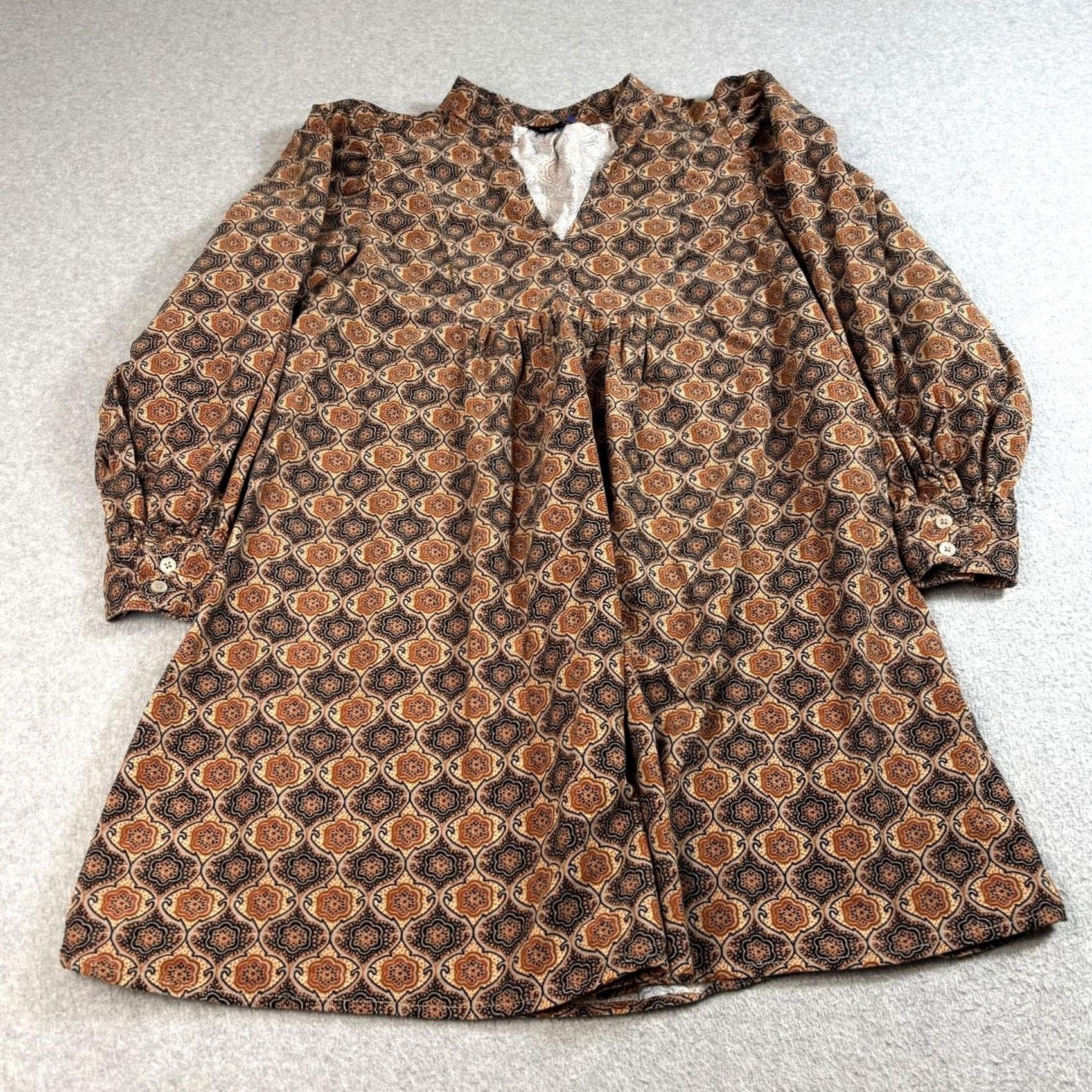 Banana Republic Banana Republic Shirt Womens M Brown Dress Women Paisley Tunic Boho Southwest West Size M / US 6-8 / IT 42-44 - 2 Thumbnail