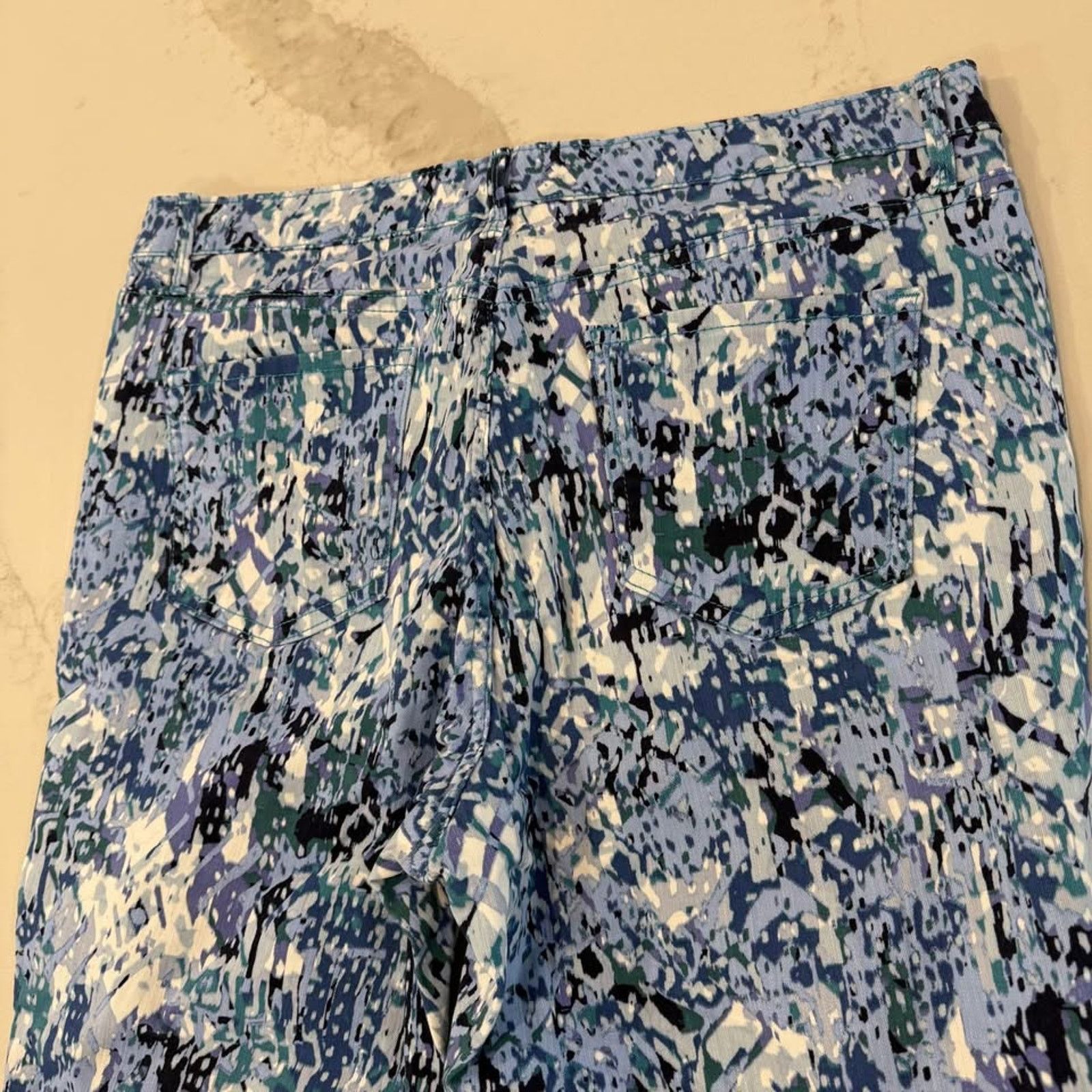 Nine West Nine West Chrystie Capri Pants Women's 16 Multicolor Blue Size 38" / US 16 / IT 52 - 6 Thumbnail
