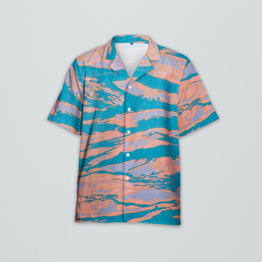 Designer Graphic-Print Camp-Collar Shirt Size US S / EU 44-46 / 1 - 1 Thumbnail