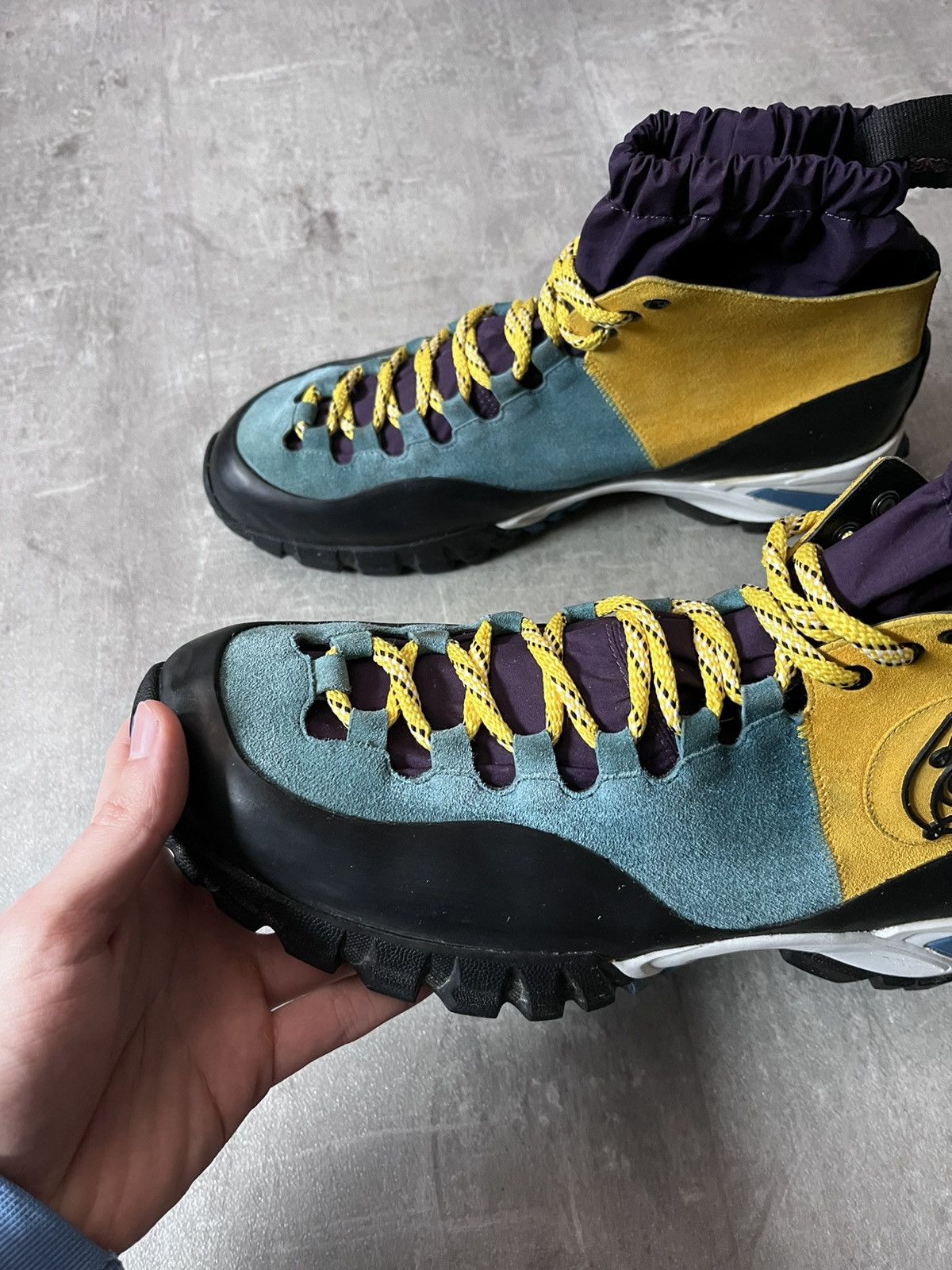 Loewe Loewe ELN Climbing boots shoes yellowe blue black Size US 12 / EU 45 - 3 Thumbnail