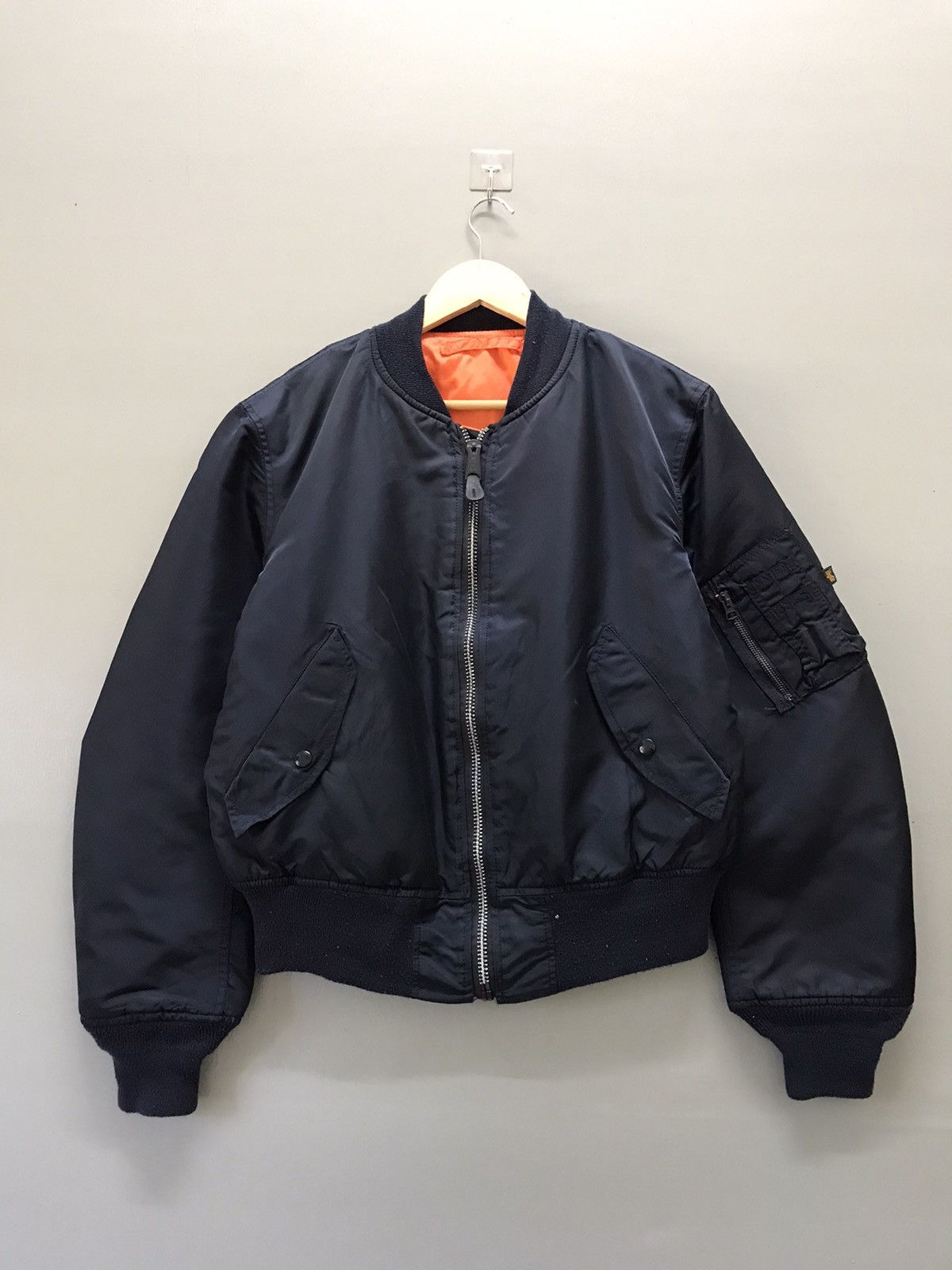 Alpha Industries Vintage Alpha Industries Leather Bomber MA-1 Jacket Size US M / EU 48-50 / 2 - 4 Thumbnail