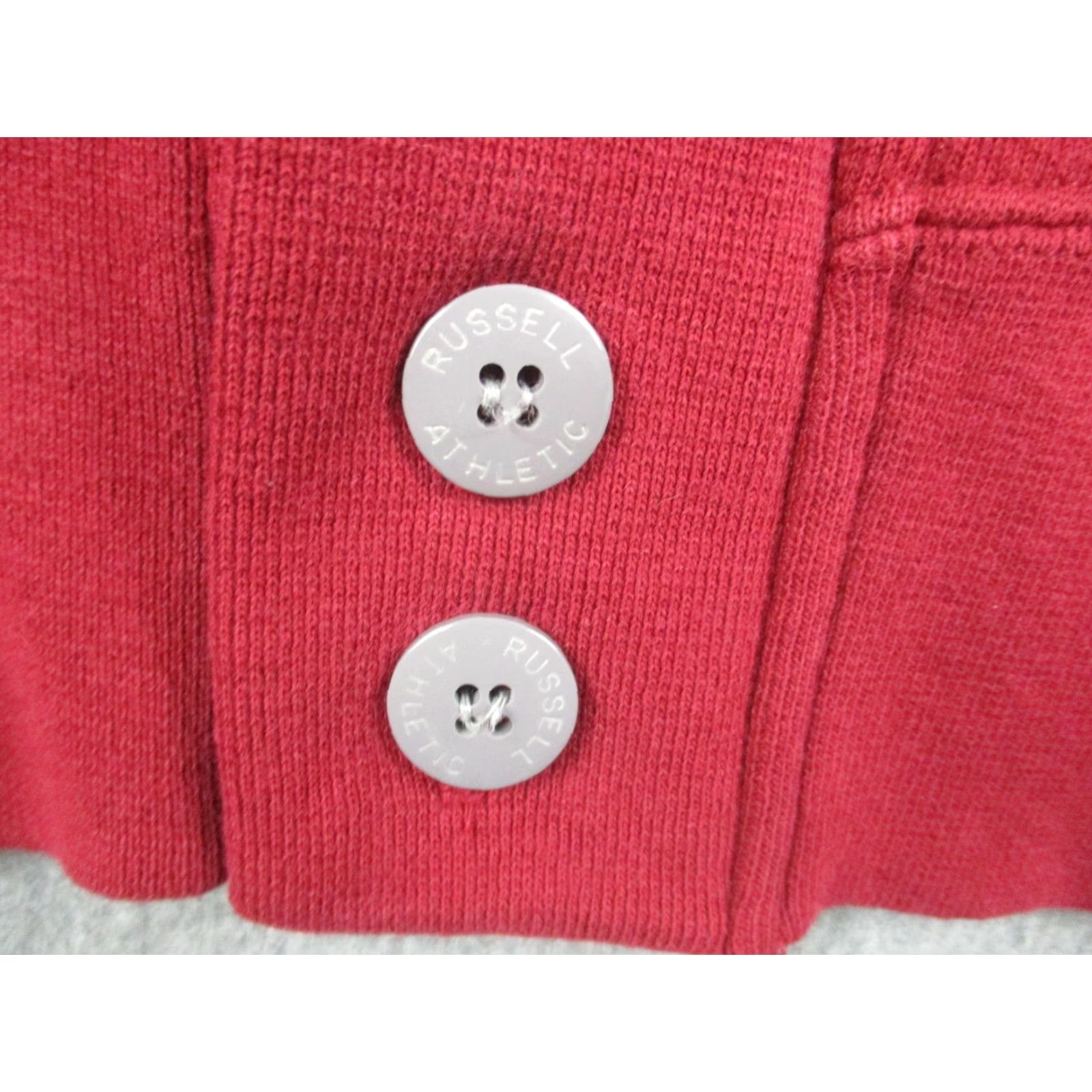 Russell Athletic VINTAGE Russell Athletic Cardigan Sweater Mens L Red Button Front Pocketed 90s Mens Size US L / EU 52-54 / 3 - 5 Thumbnail