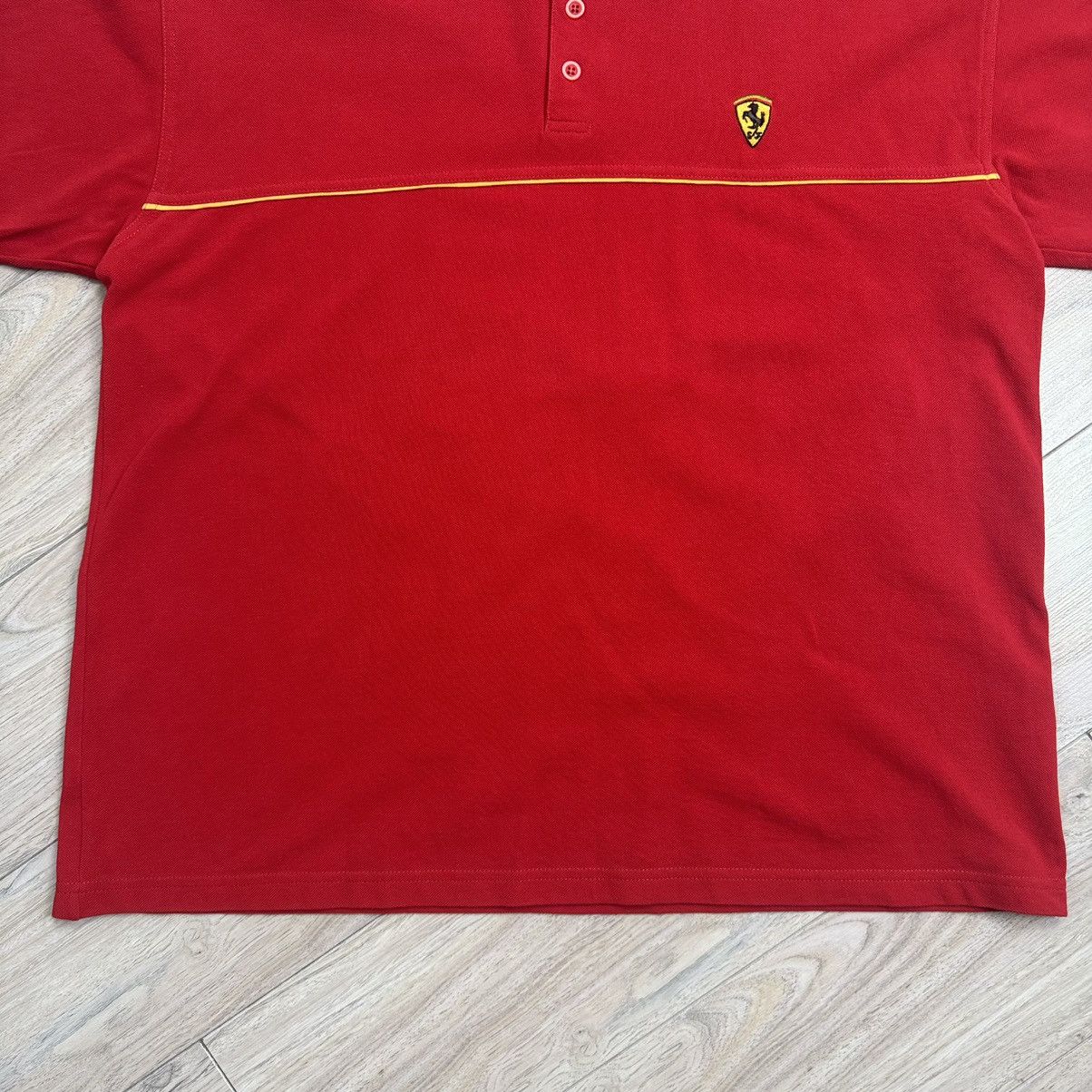 Ferrari Vintage 1999 Ferrari Michael Schumacher Small Logo Polo Tee Size US XXL / EU 58 / 5 - 6 Thumbnail