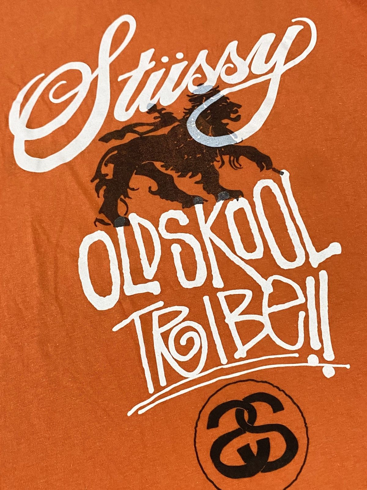 Stussy Stussy Old Skool Tribe Tee Orange Size US L / EU 52-54 / 3 - 4 Thumbnail