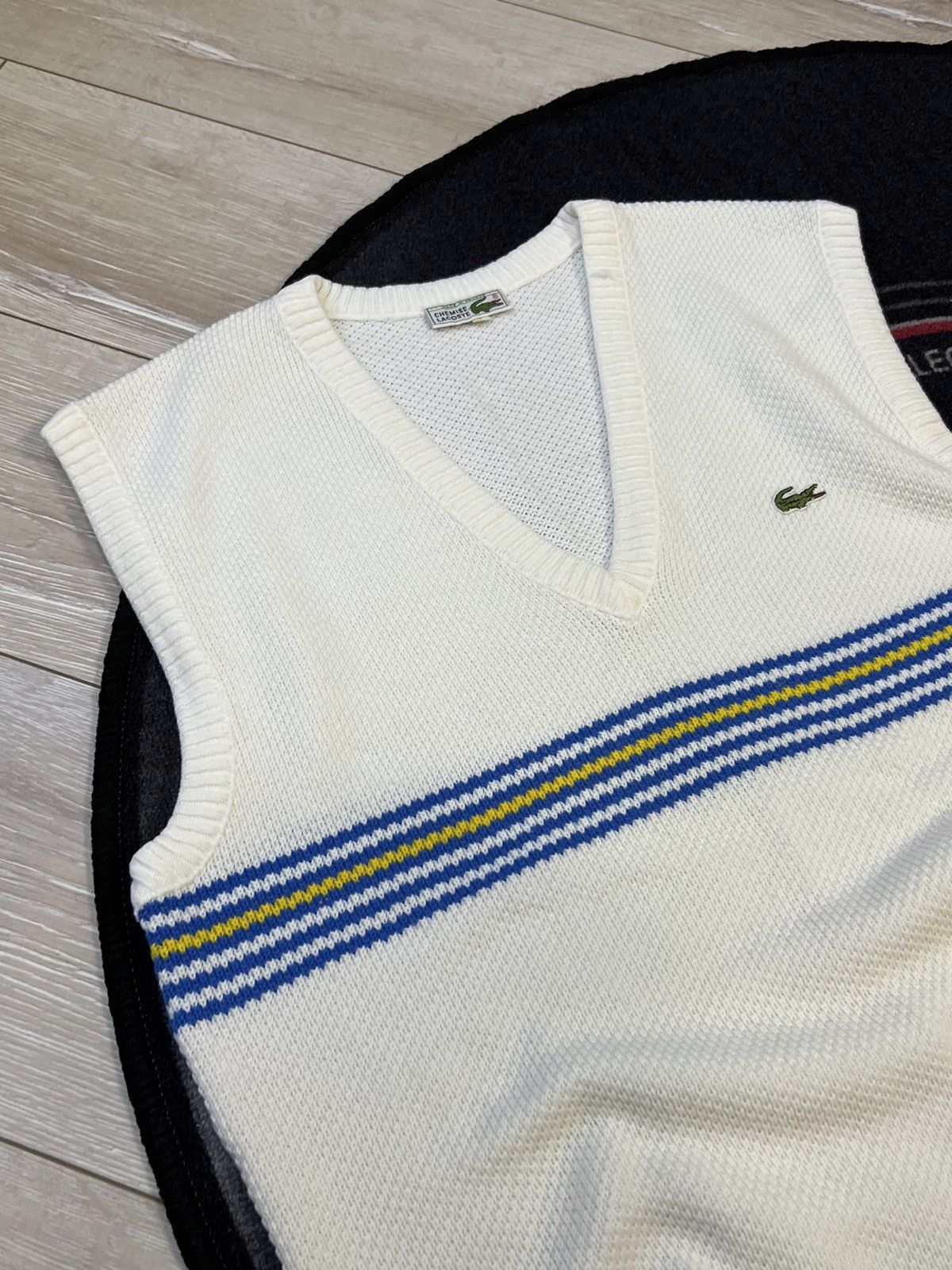 Lacoste × Vintage Vintage Lacoste Knit Sweater Size US L / EU 52-54 / 3 - 3 Thumbnail