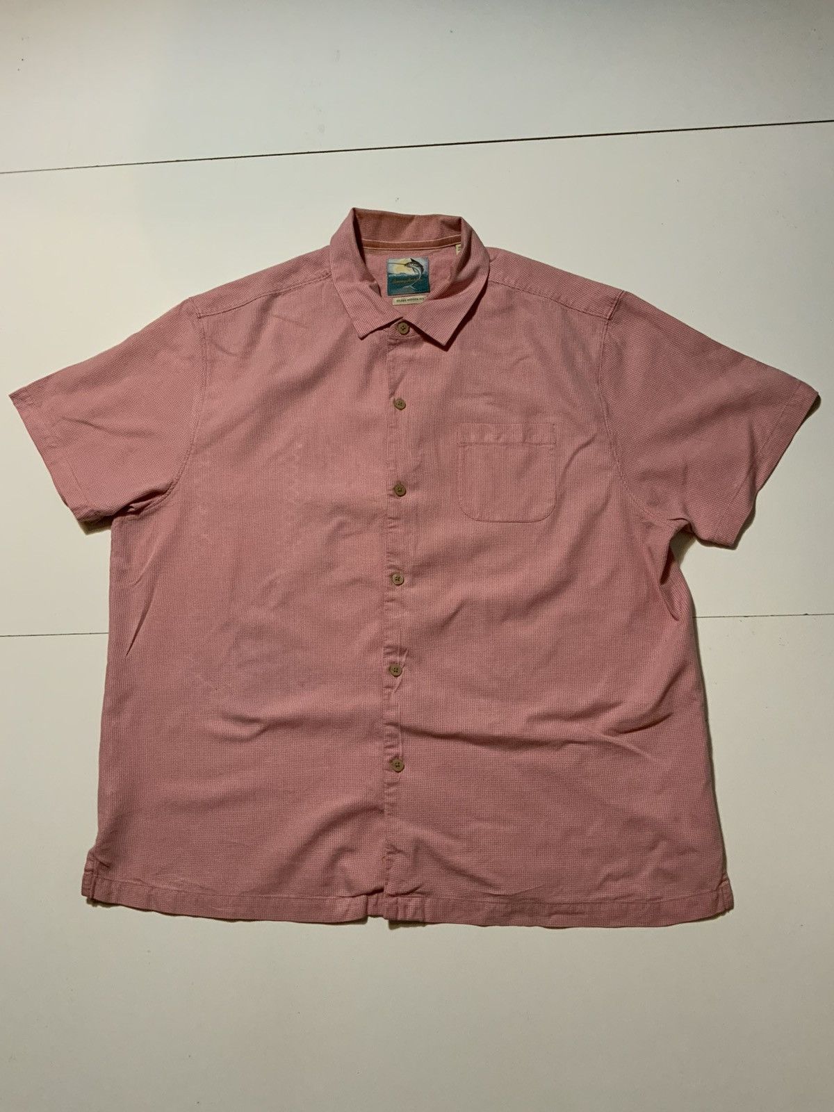 Tommy Bahama Tommy Bahama Island Modern Fit Pink Silk Cotton Travel Shirt Size US XL / EU 56 / 4 - 1 Thumbnail