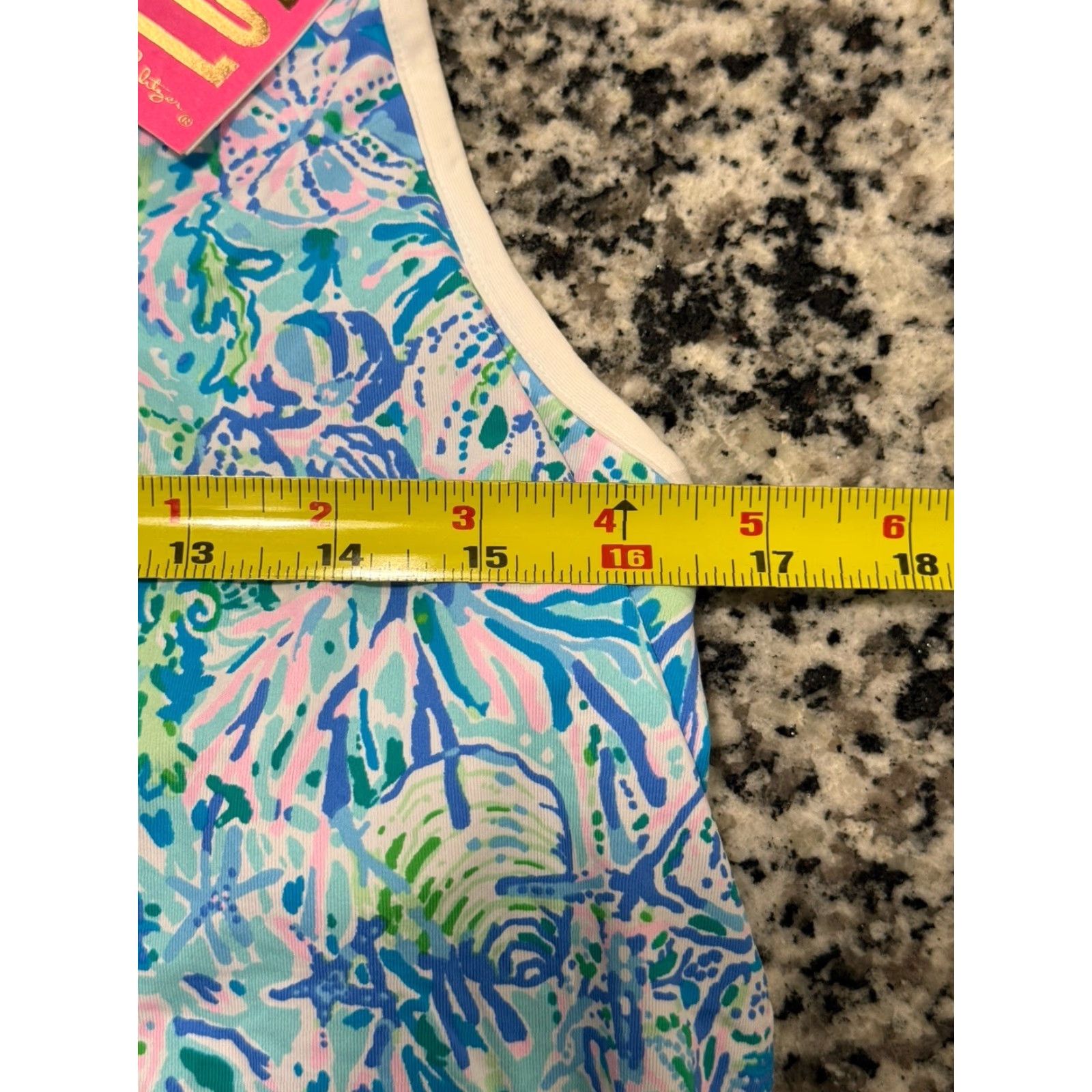Lilly Pulitzer Lilly Pulitzer Tank Top Canna Bra Surf Blue XL UPF 50+ Multicolor Womens Sleeveless Activewear Shirt Size XL / US 12-14 / IT 48-50 - 4 Thumbnail