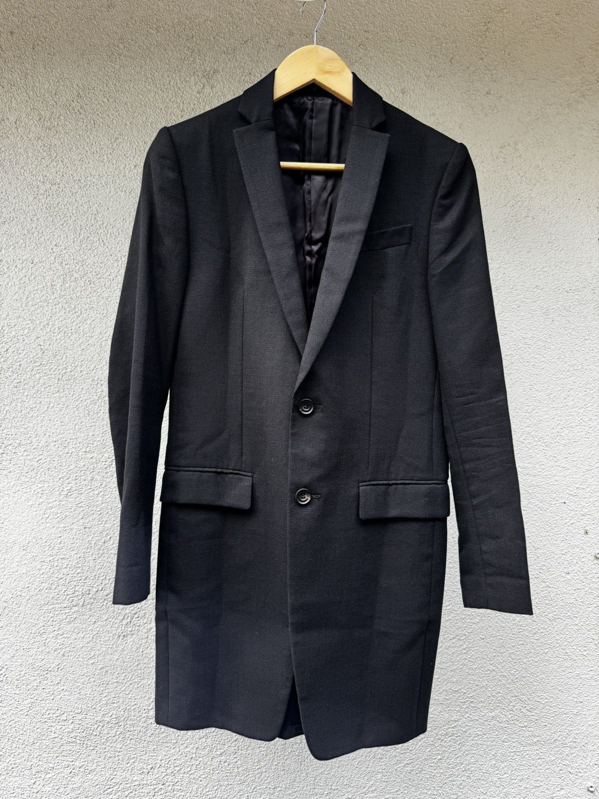 ato ato Long Tailored Jacket, Chesterfield Coat, Single-Breasted Size 44R - 1 Thumbnail