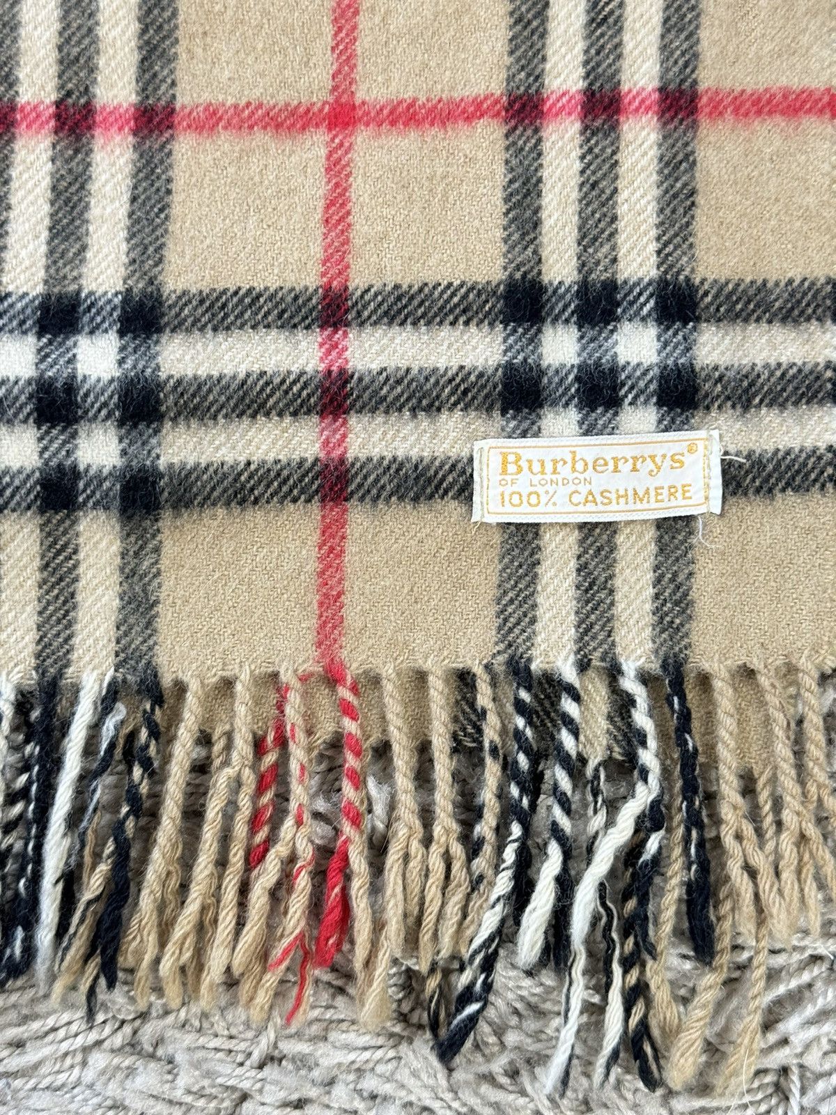 Burberry × Vintage Vintage cashmere scarf Burberry’s 90s original luxury item Size ONE SIZE - 2 Thumbnail