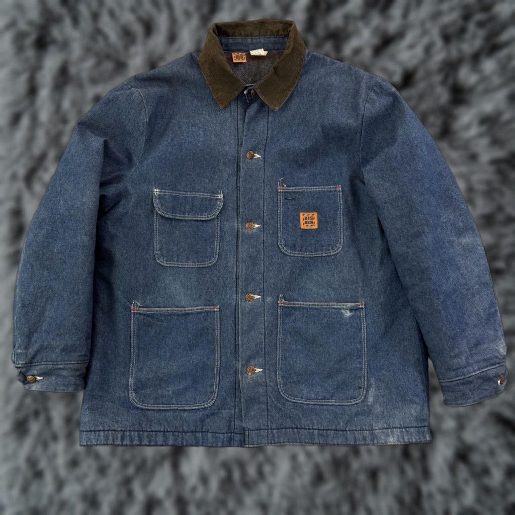 Denime VINTAGE Big Ben Coat Denim Jacket Mens 46 Blue Chore Workwear Outdoor Lined Polyester Insulation All Seasons Long Coat Size US S / EU 44-46 / 1 - 1 Thumbnail