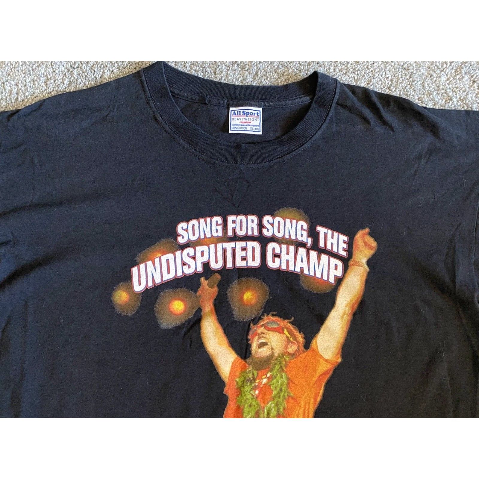 Haggar VINTAGE Sammy Hagar Tour T Shirt All Sport XL 48 Black Rocker 2002 Music Band Rock Hipster Classic Mens Short Sleeve T-Shirt Size US XL / EU 56 / 4 - 7 Thumbnail