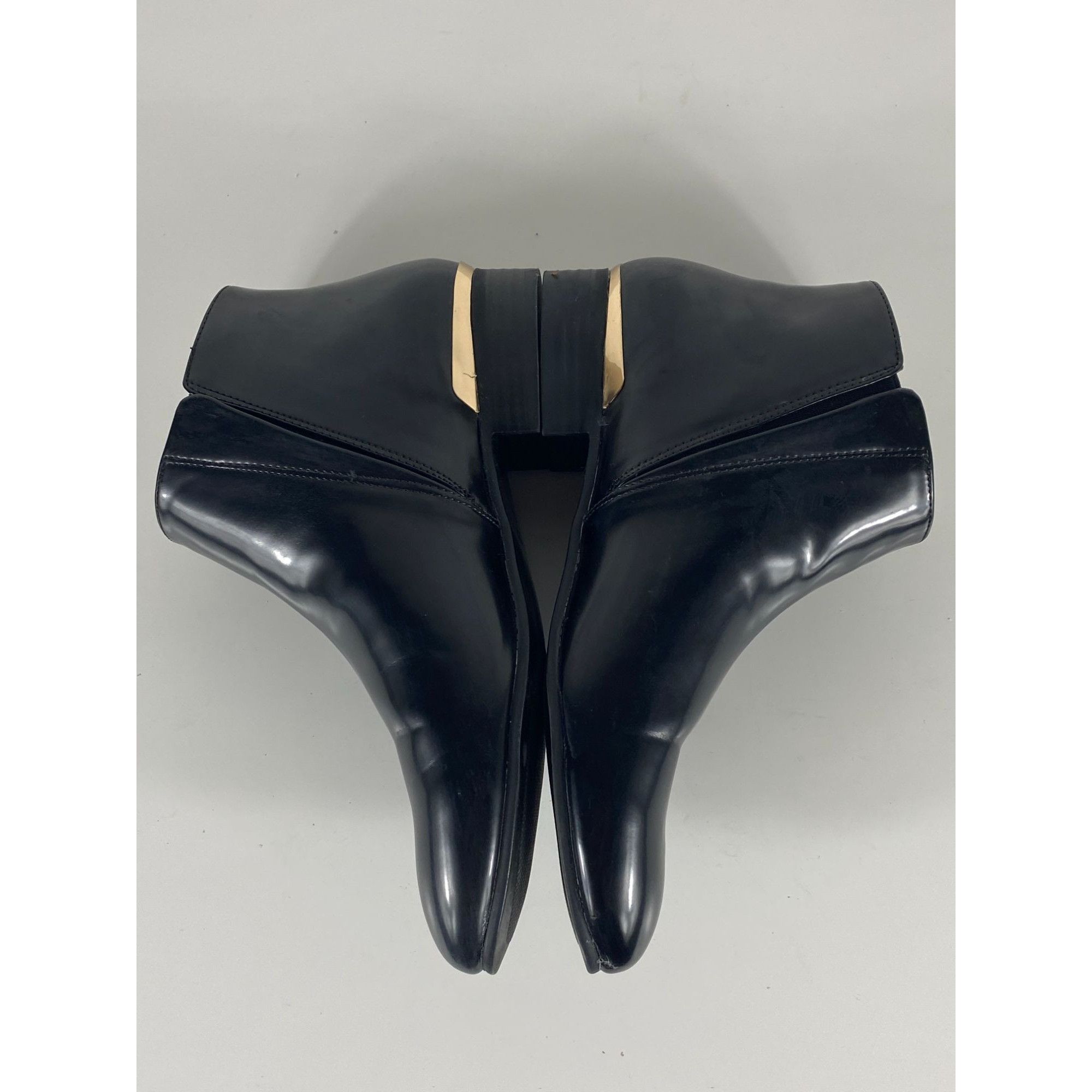 Zara Zara Basic Collection Ankle Boots Booties Black w/ Gold Acce Size US 9 / IT 39 - 4 Thumbnail