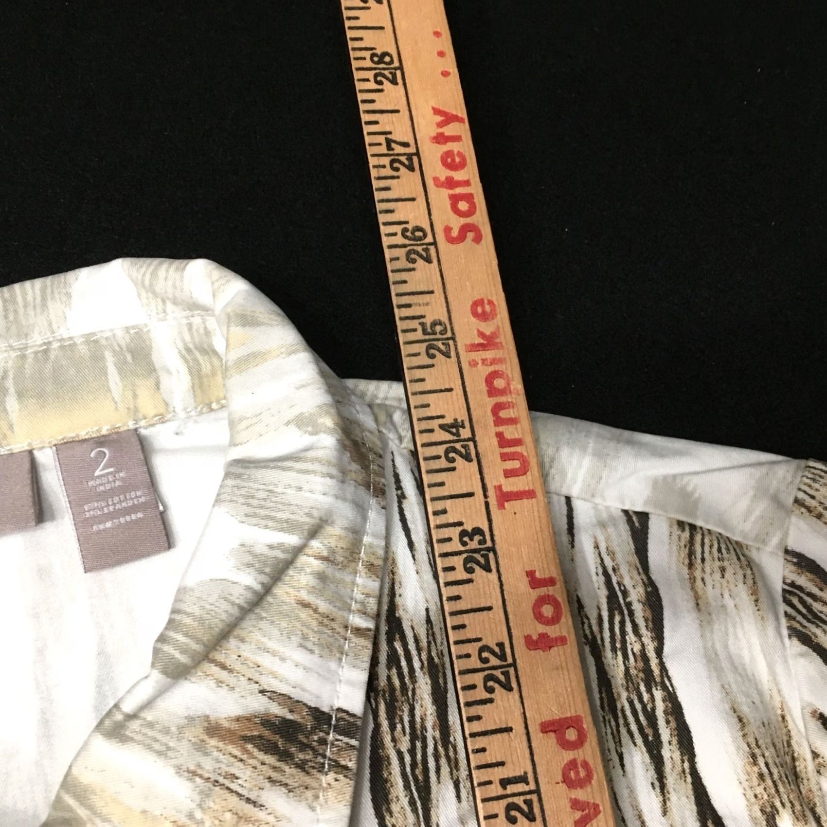 Vintage Chico’s Jacket Women’s Size 2 beige White Floral Long Sleeve Zip Size XS / US 0-2 / IT 36-38 - 6 Thumbnail