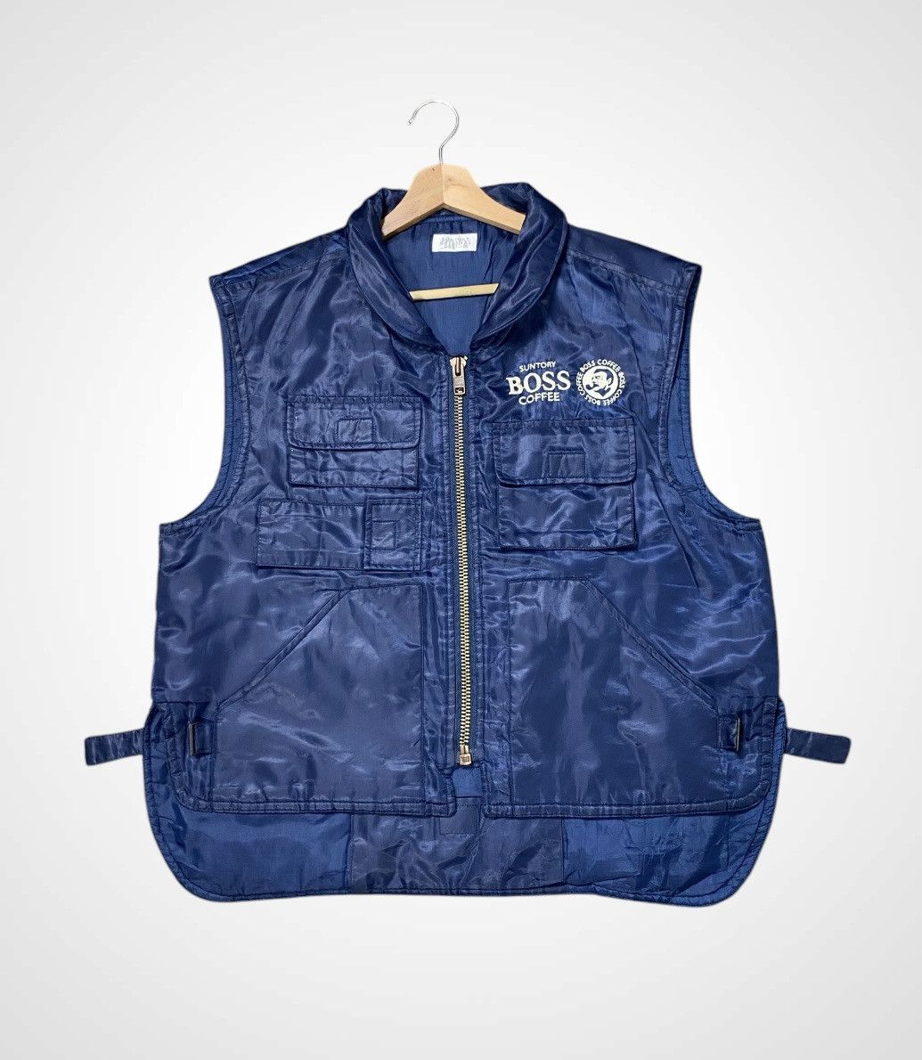 Japanese Brand Vintage 90s Suntory Boss Coffee Nylon Sleeveless/Vest Jacket Size US L / EU 52-54 / 3 - 2 Thumbnail