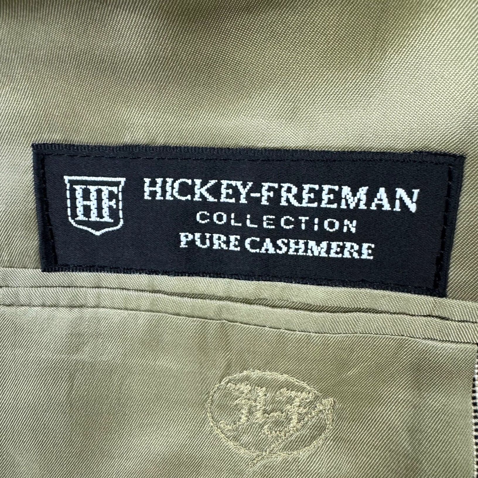 Vintage Hickey Freeman Blazer Men 44S Cashmere Gray/Brown 2-Button Notch Lapel Dry Clean Only Formal Business Jacket Size 44R - 5 Thumbnail