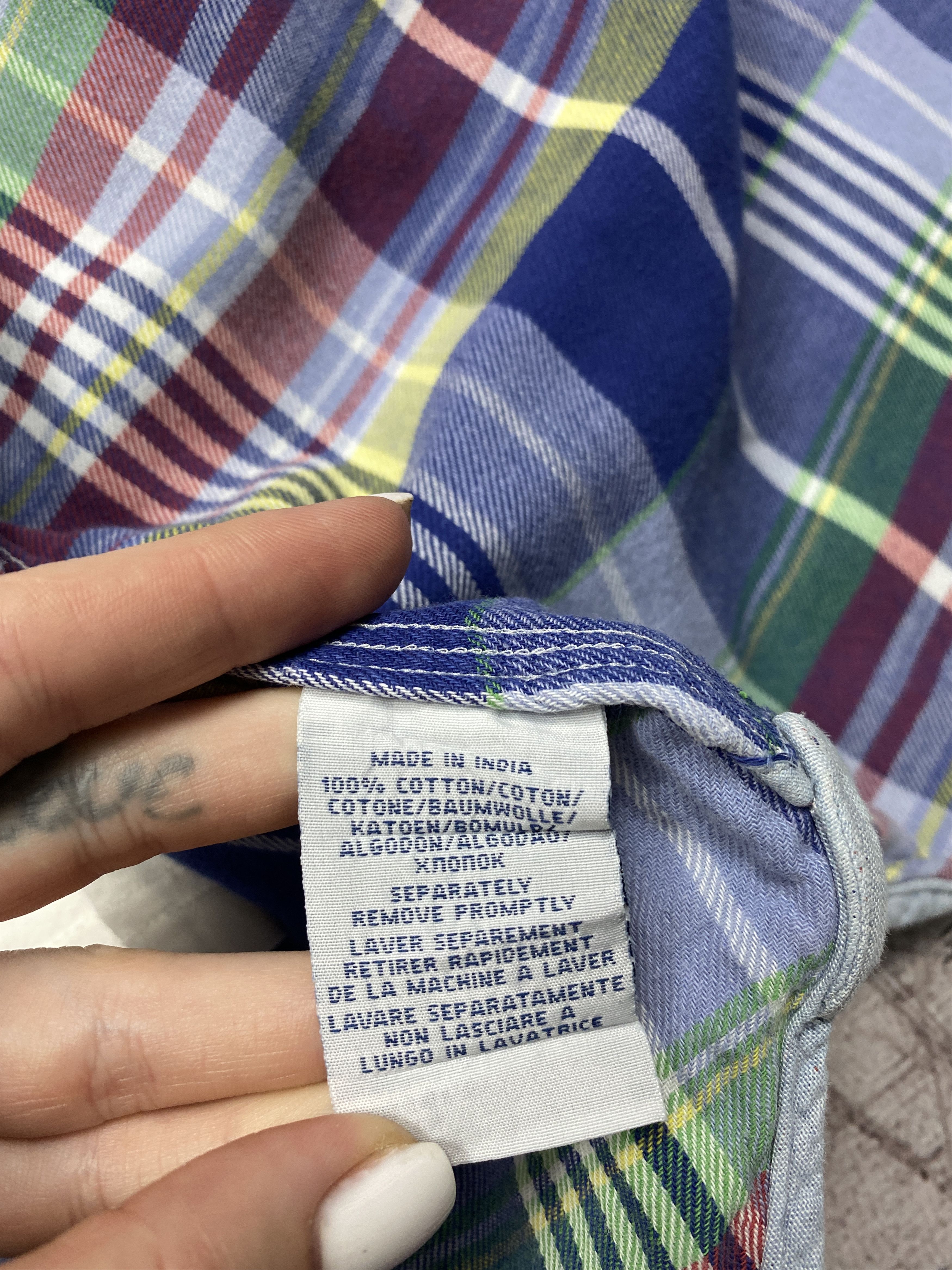 Polo Ralph Lauren × Ralph Lauren Polo Ralph Lauren Vintage Mens Denim Flannel Shirt Size US XXL / EU 58 / 5 - 6 Thumbnail