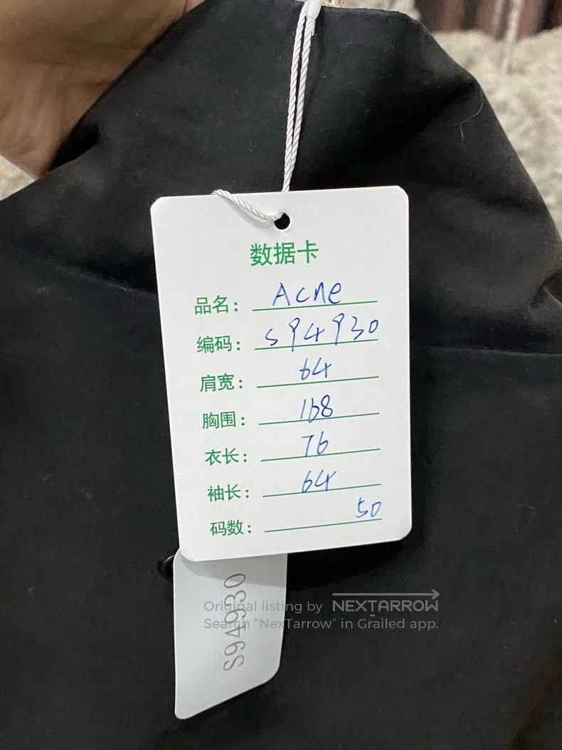 Acne Studios Acne Studios 1996 water-washed distressed lettering zipper Size US M / EU 48-50 / 2 - 9 Thumbnail